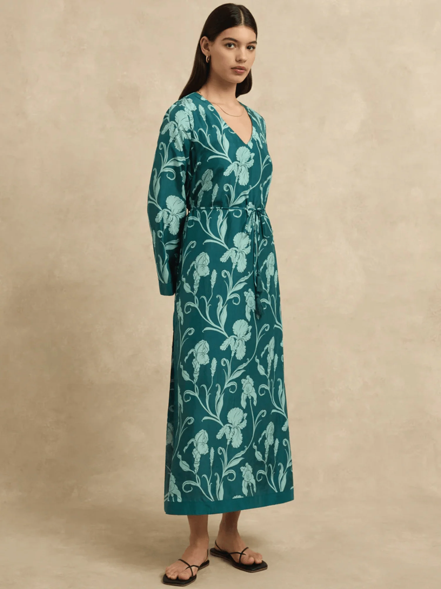 Leandra Dress in Iris Jade - Image 3