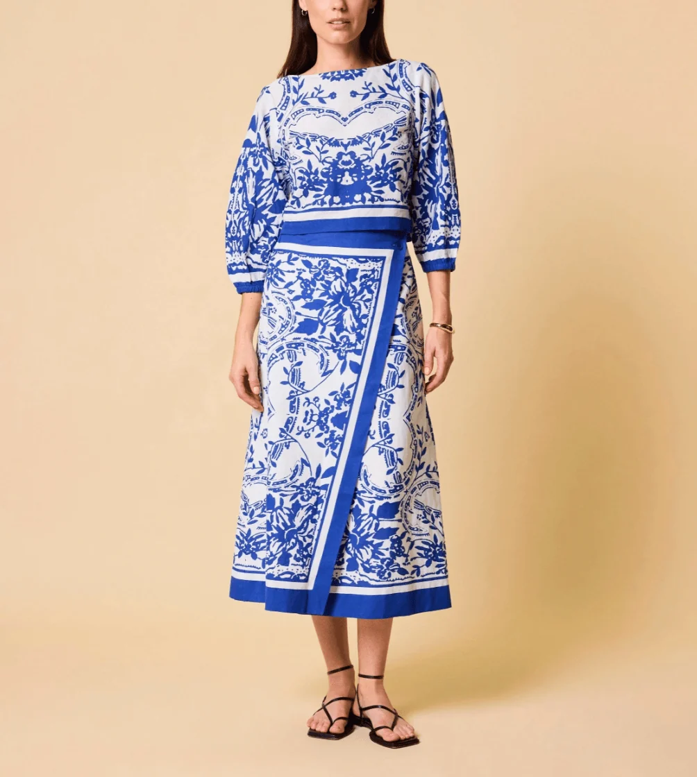 Lihua Midi Skirt in Altesse Print - Image 2