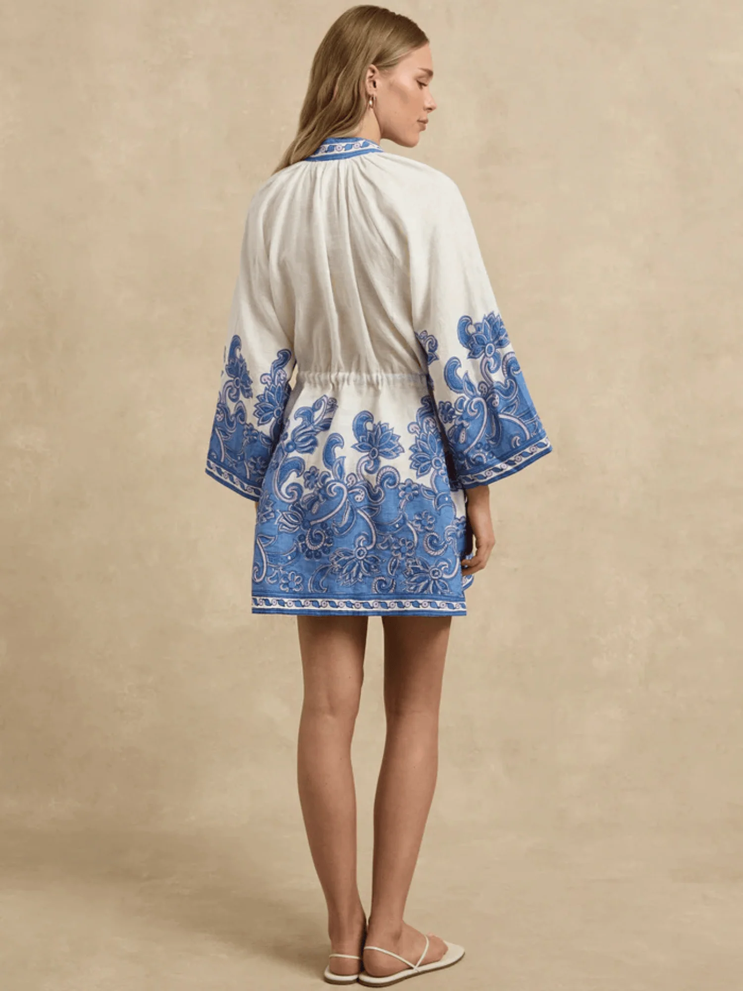 Lumi Dress in Brocade Azul - Image 5