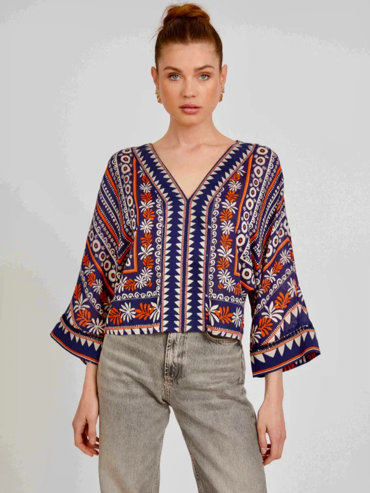 Mandolin Top in Vintage Daisy
