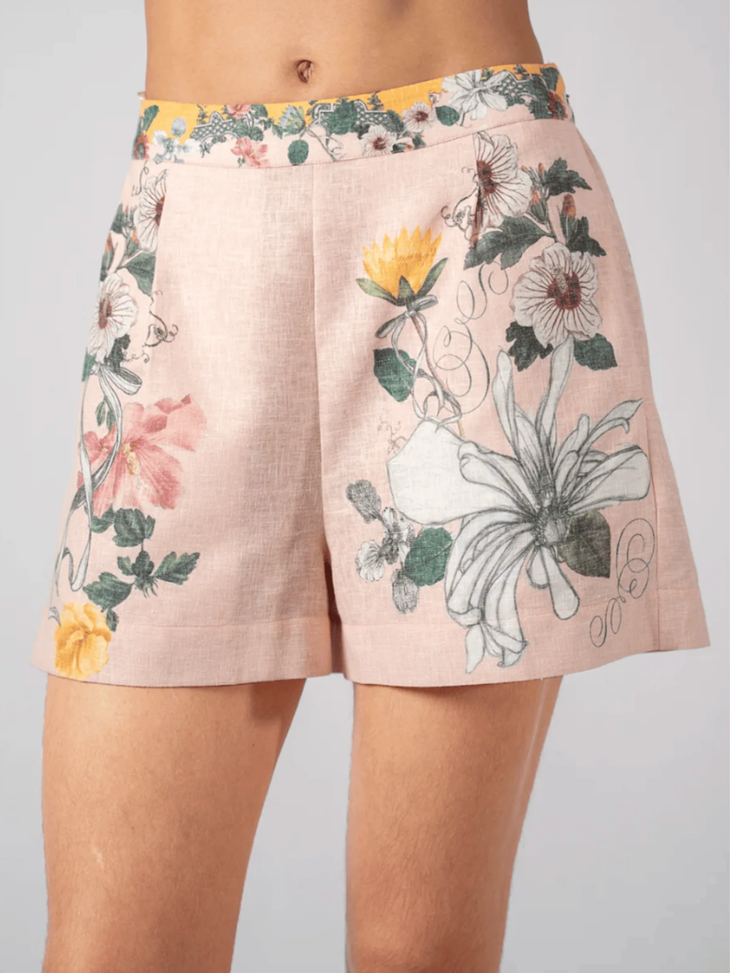 Mare Shorts in Camellia Print - Image 2