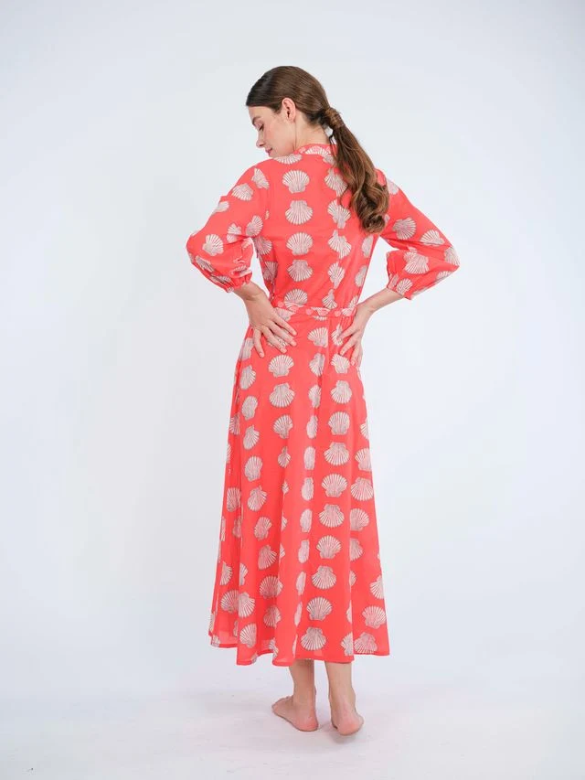 Marigold Dress in Red Shells - Image 4