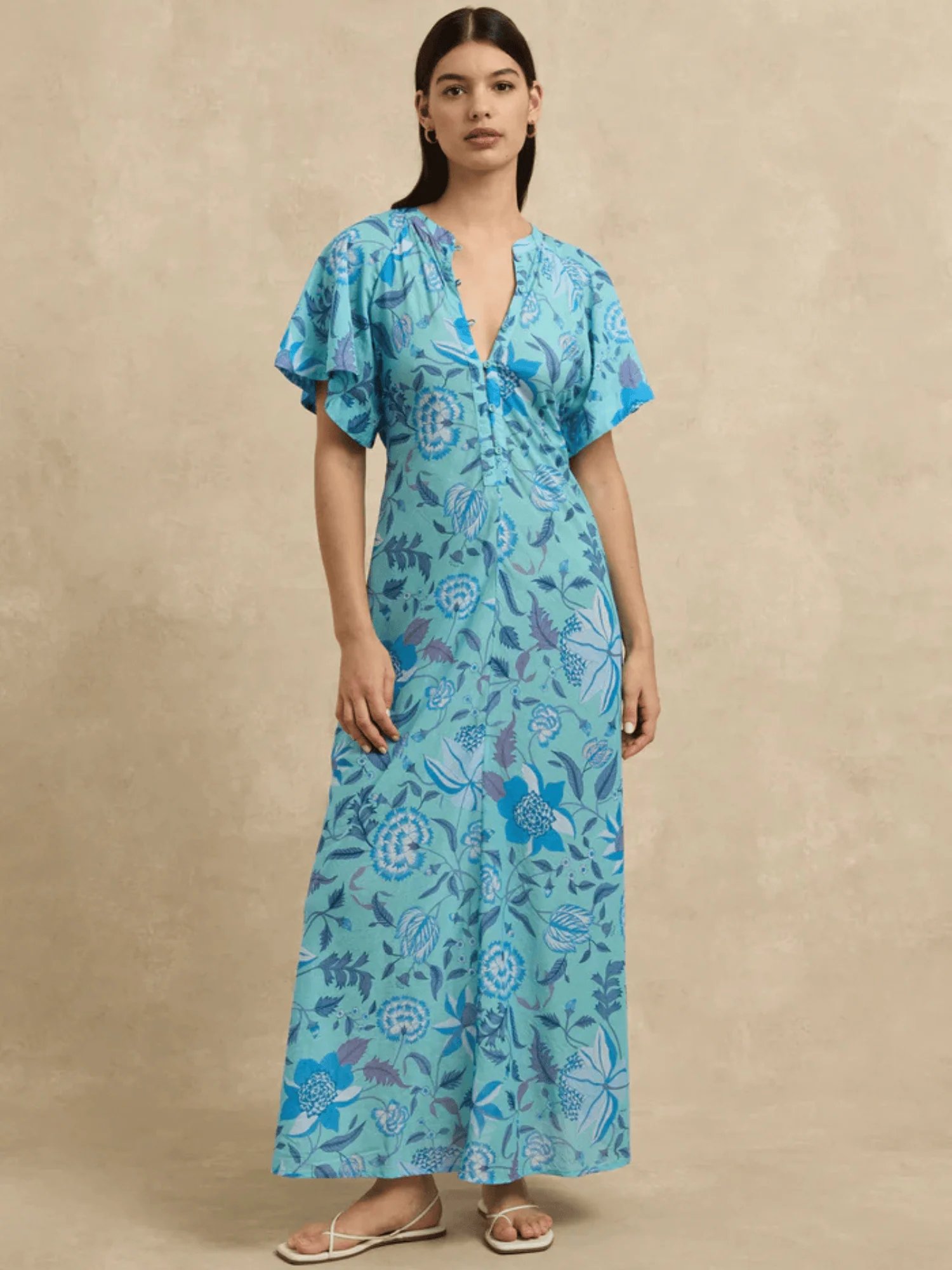 Marin Dress in Shellflower Blue