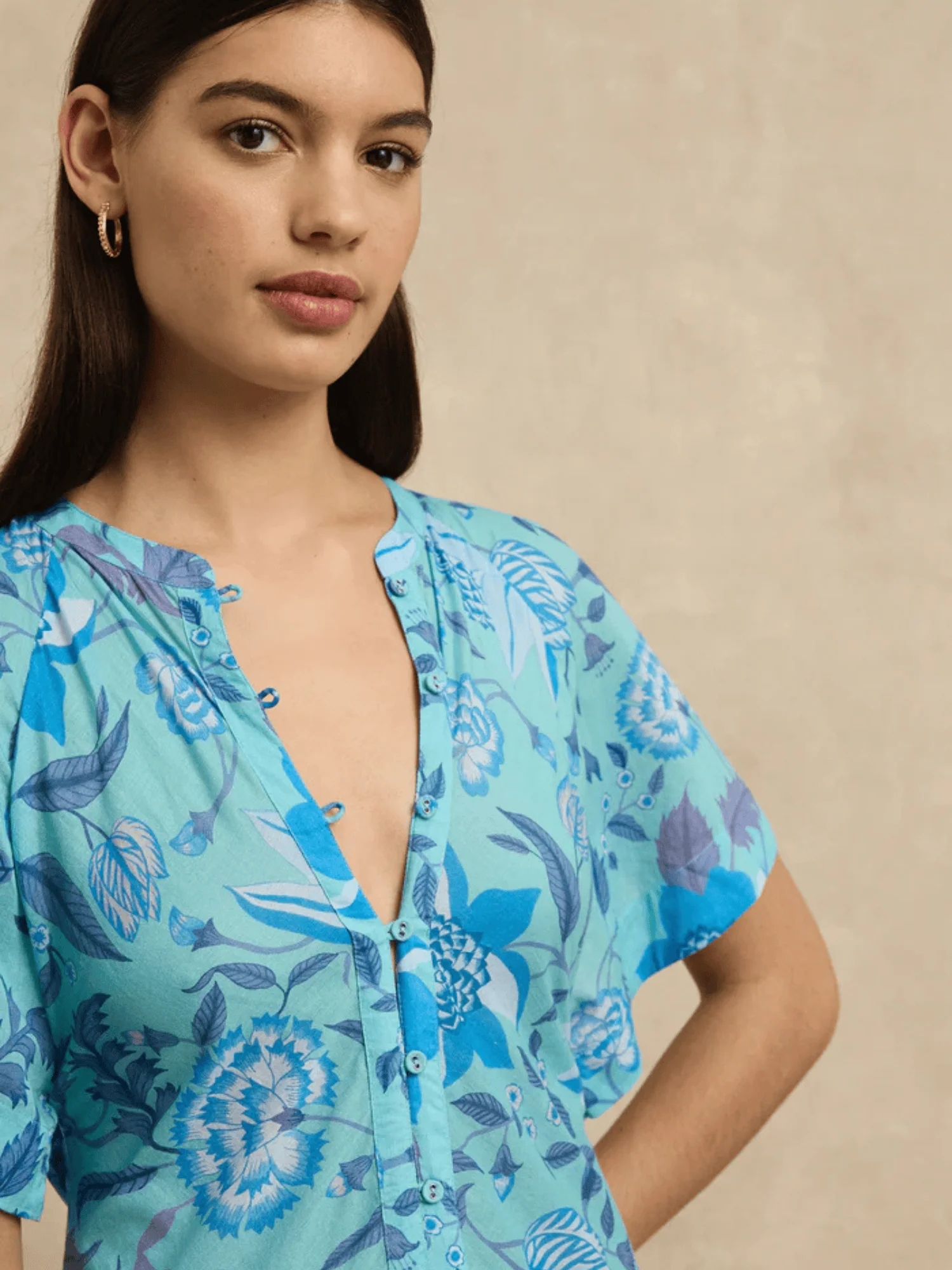 Marin Dress in Shellflower Blue - Image 3