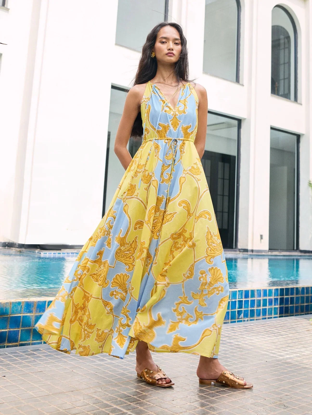 Marina Dress in Sirens Sky