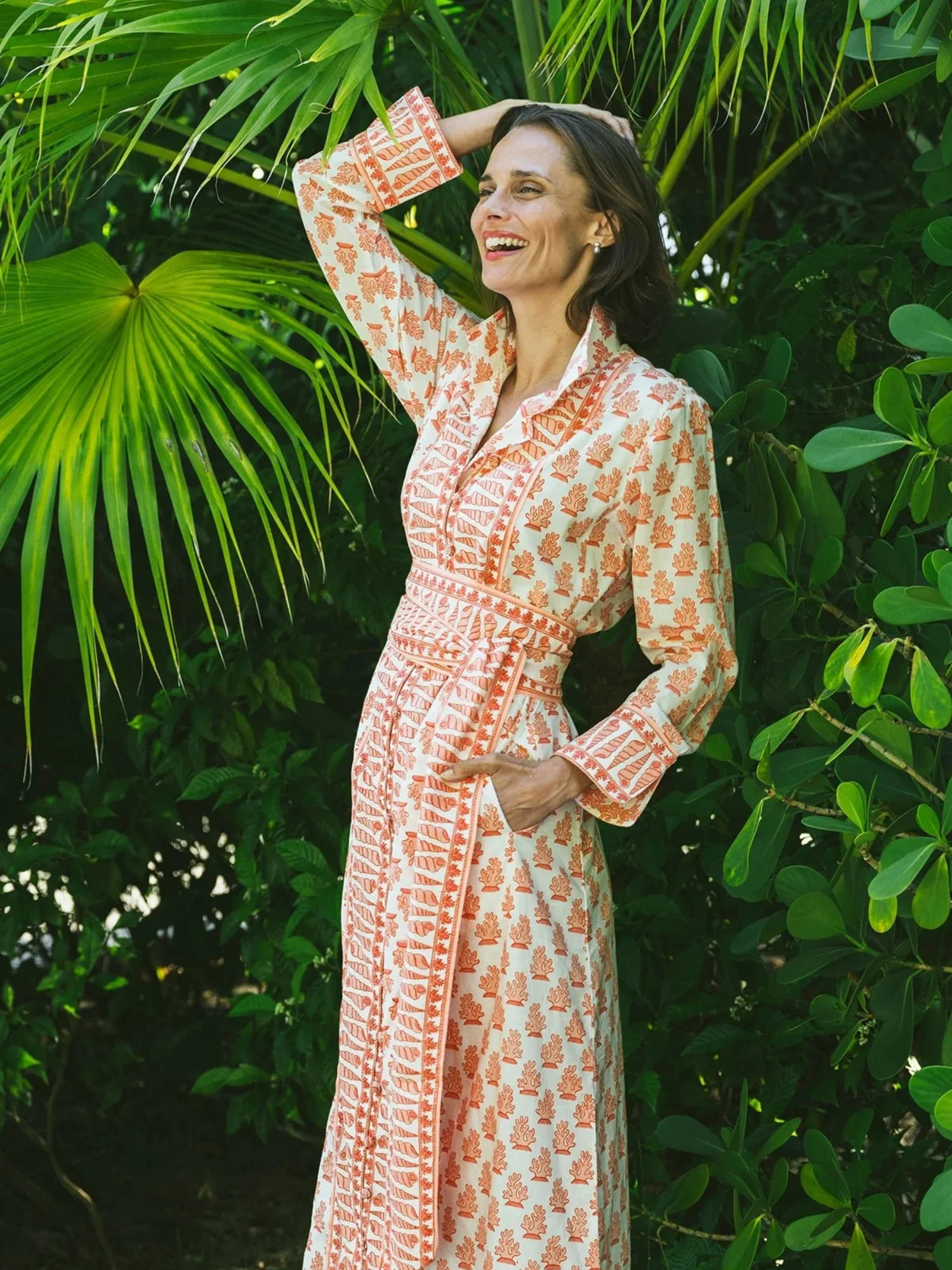 Marrakech Kaftan | Pink Coral - Image 2