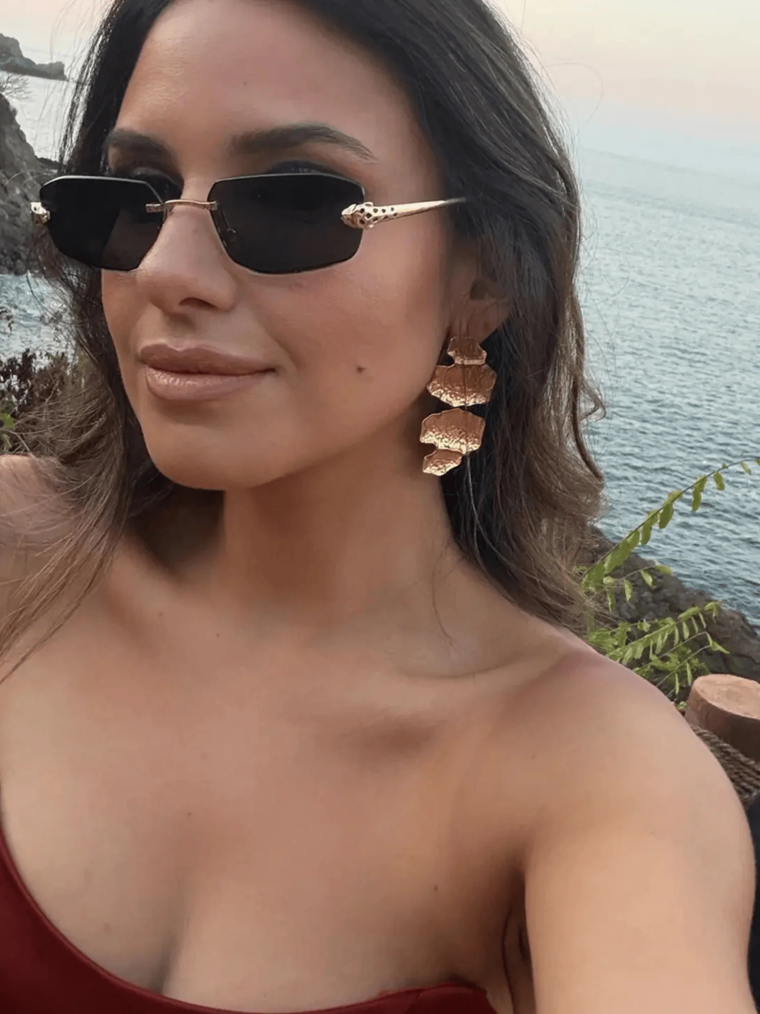 Maxine Hammered Statement Earring - Image 2