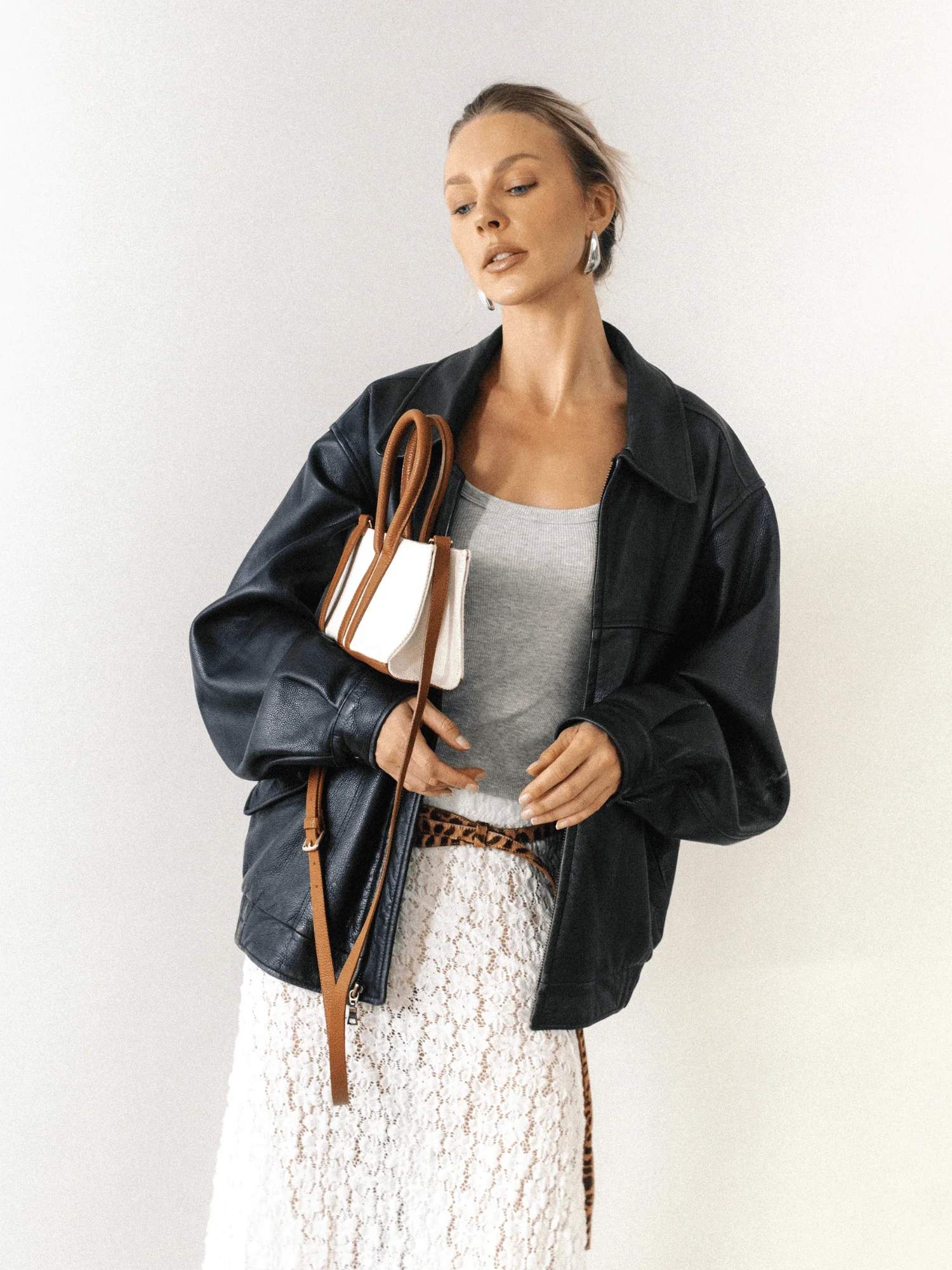 Mini Sally Canvas Tote in Caramel - Image 2