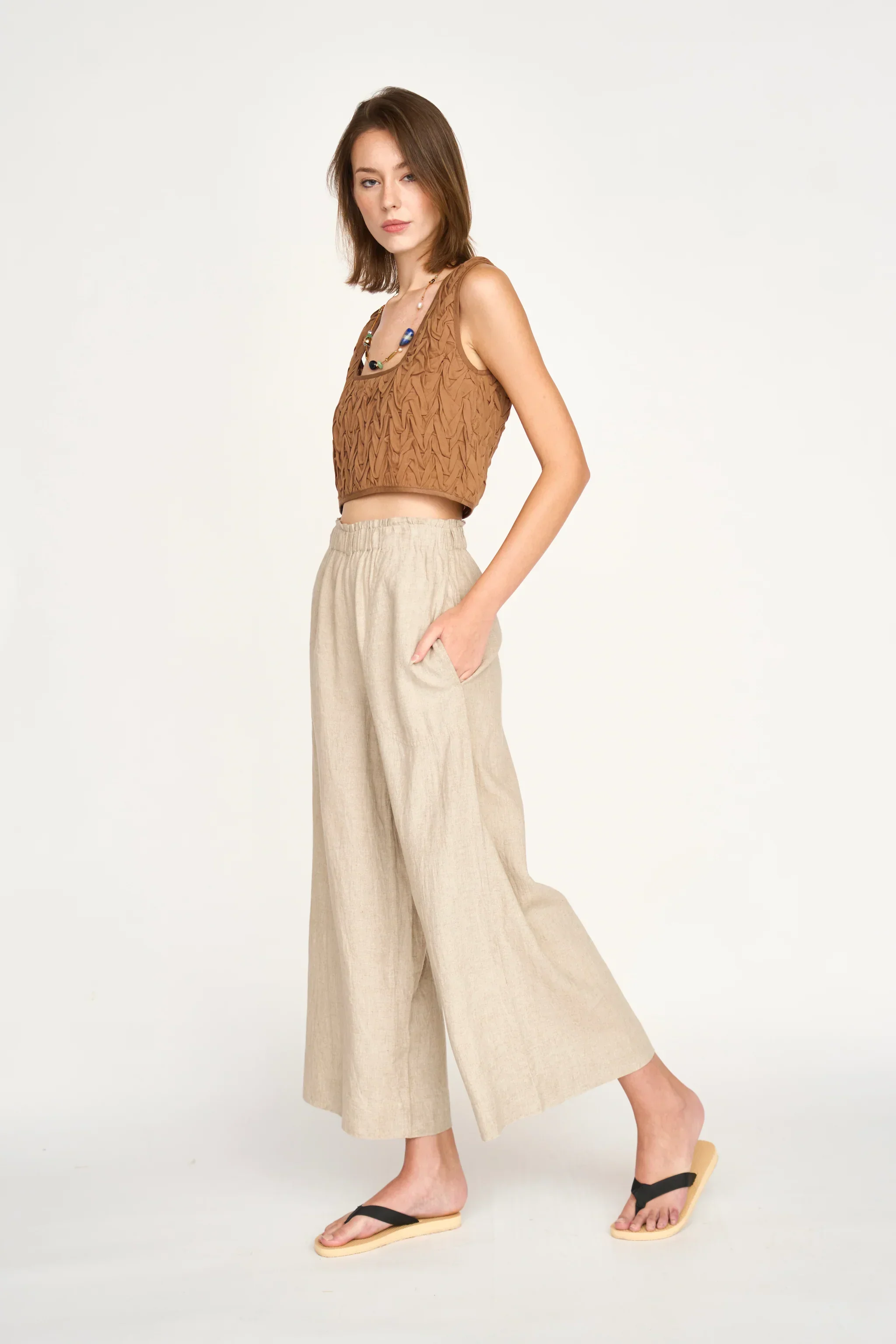Mirth Pant in Natural Linen - Image 2