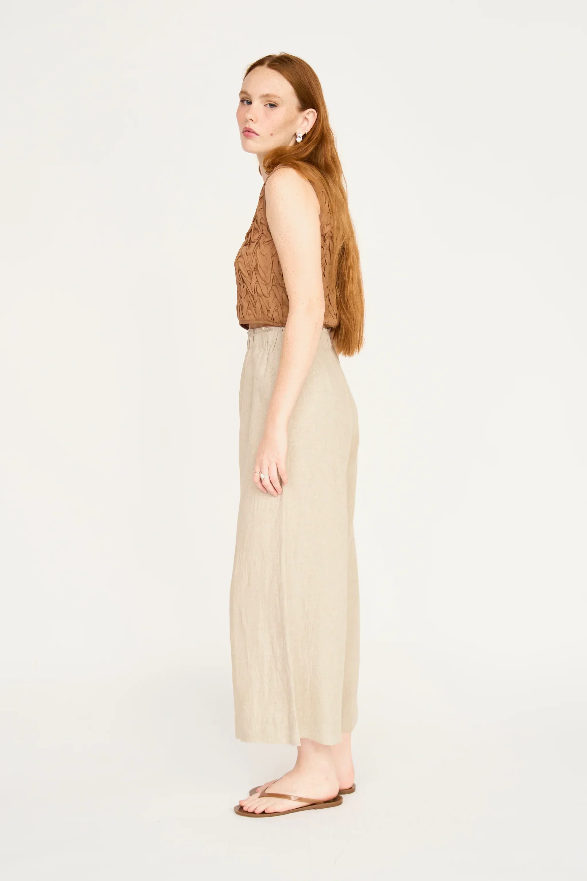 Mirth Pant in Natural Linen - Image 5
