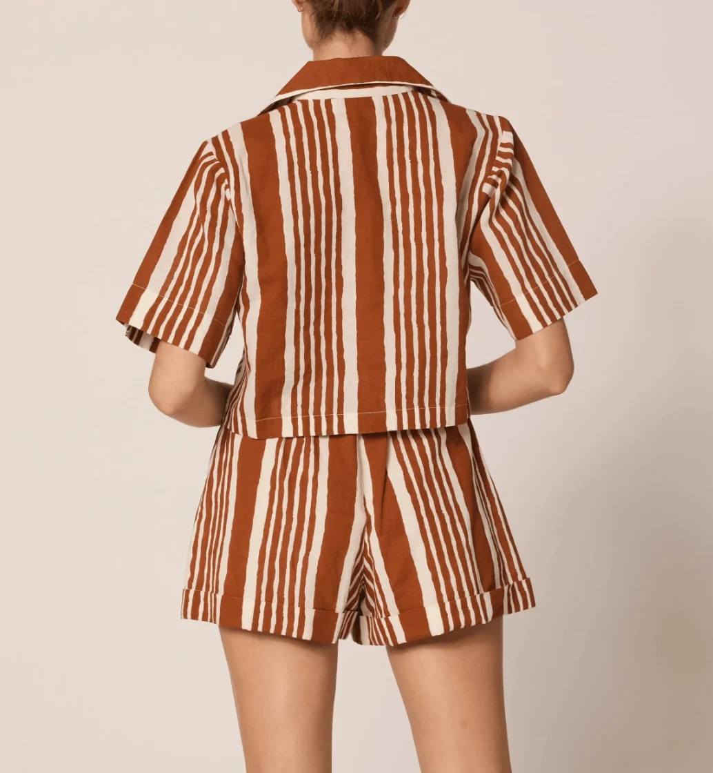 Mizuki Blouse in Vecchio Stripe - Image 4