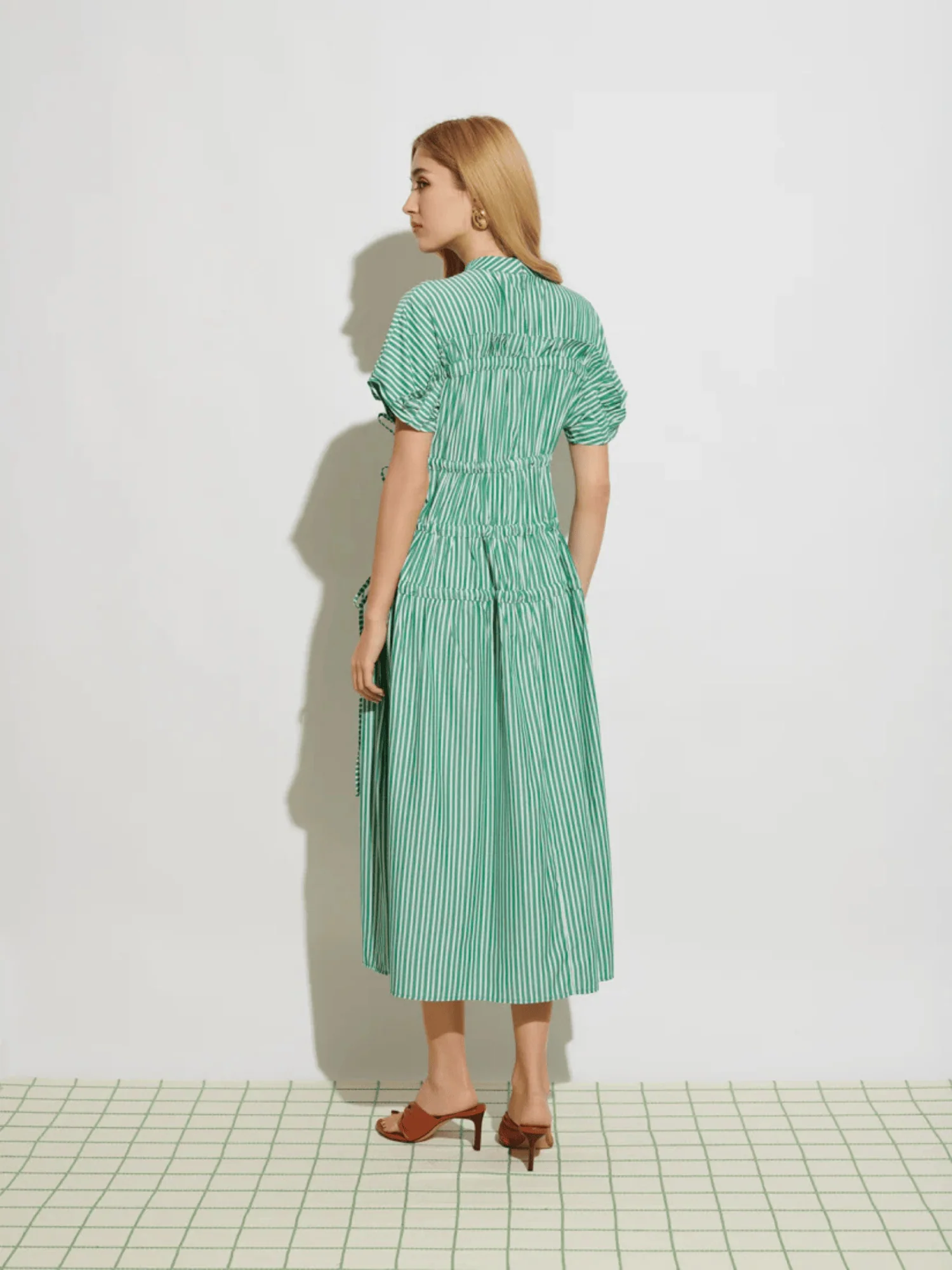 Neva Striped Midi Dress - Image 4