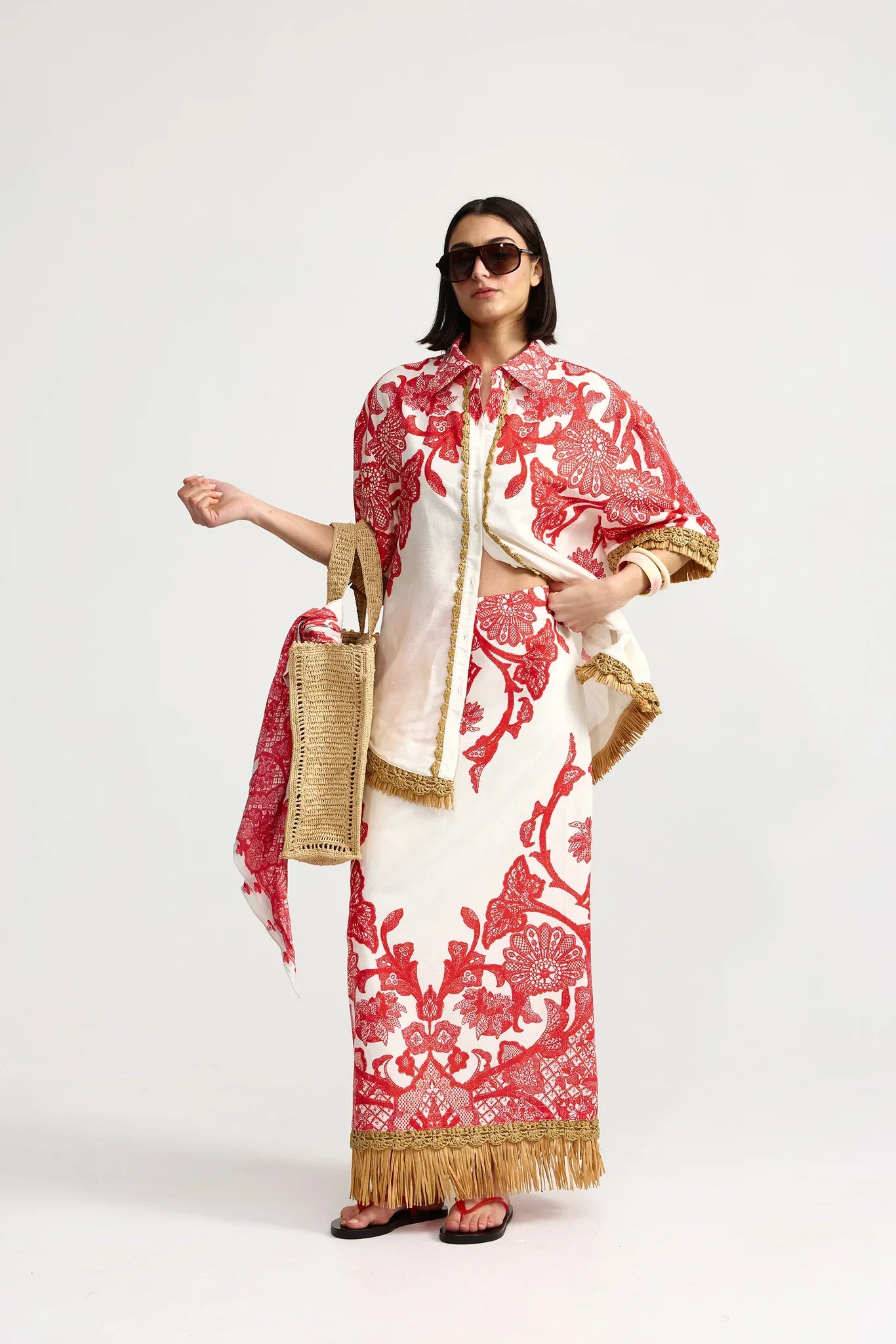 The Nola Skirt in Ruby Antique - Image 4