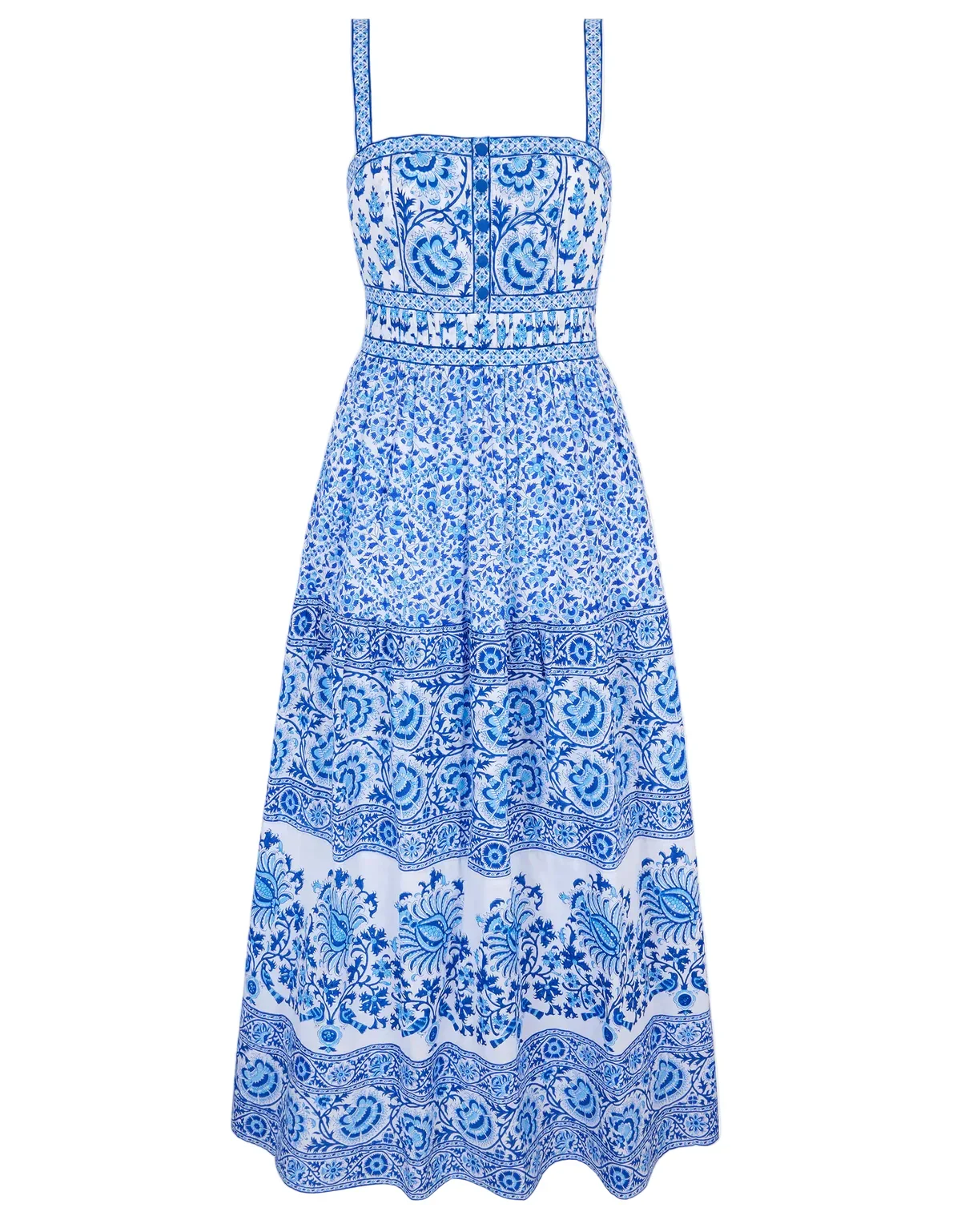 Nuri Dress in Azure Patchwork - Image 6