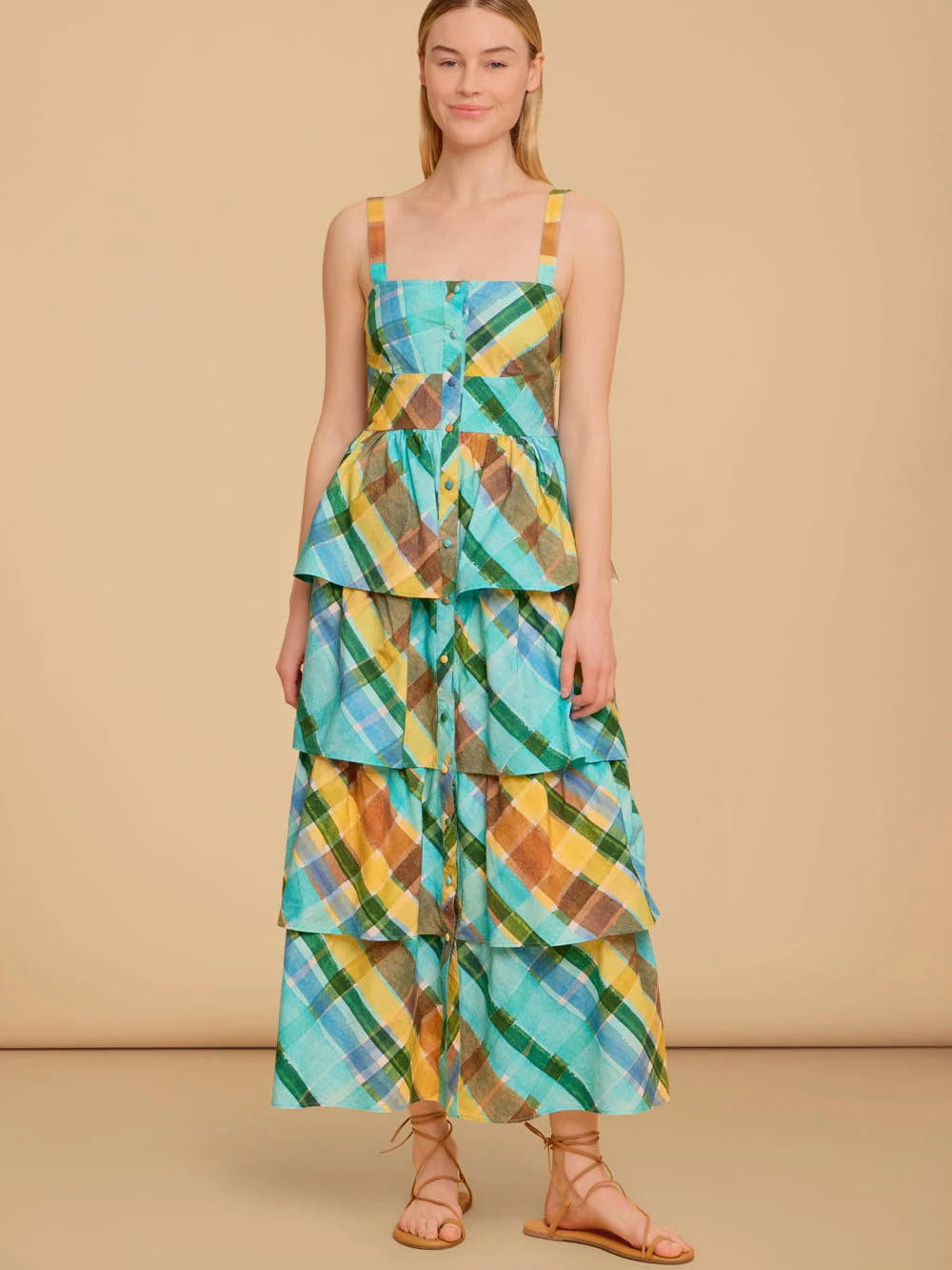 Ophelia Dress in Summit Check