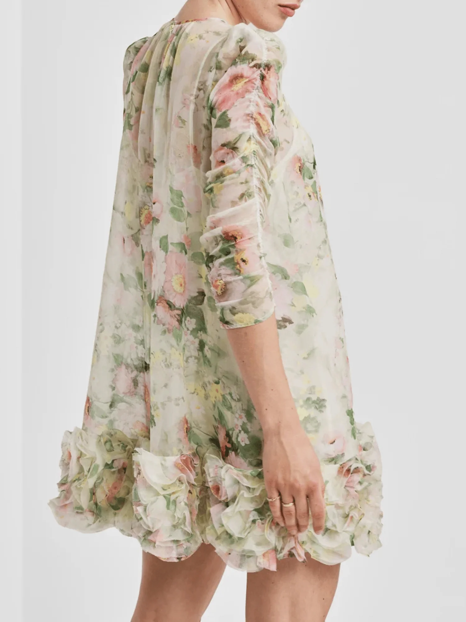 Organza Frilly Dress in Watercolour Dreams - Image 3