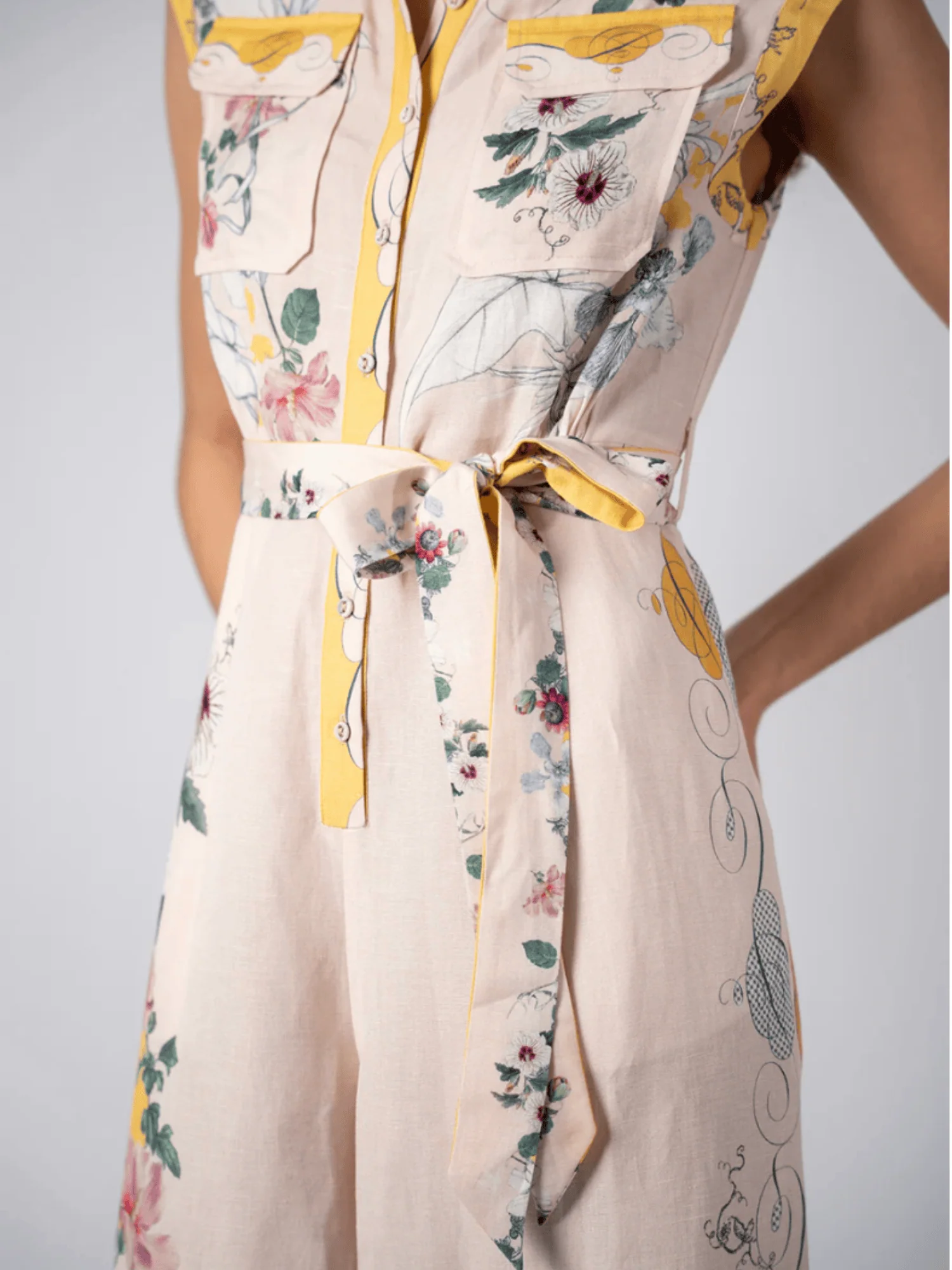 Orion Pocket Jumpsuit in Camellia Print - Image 3