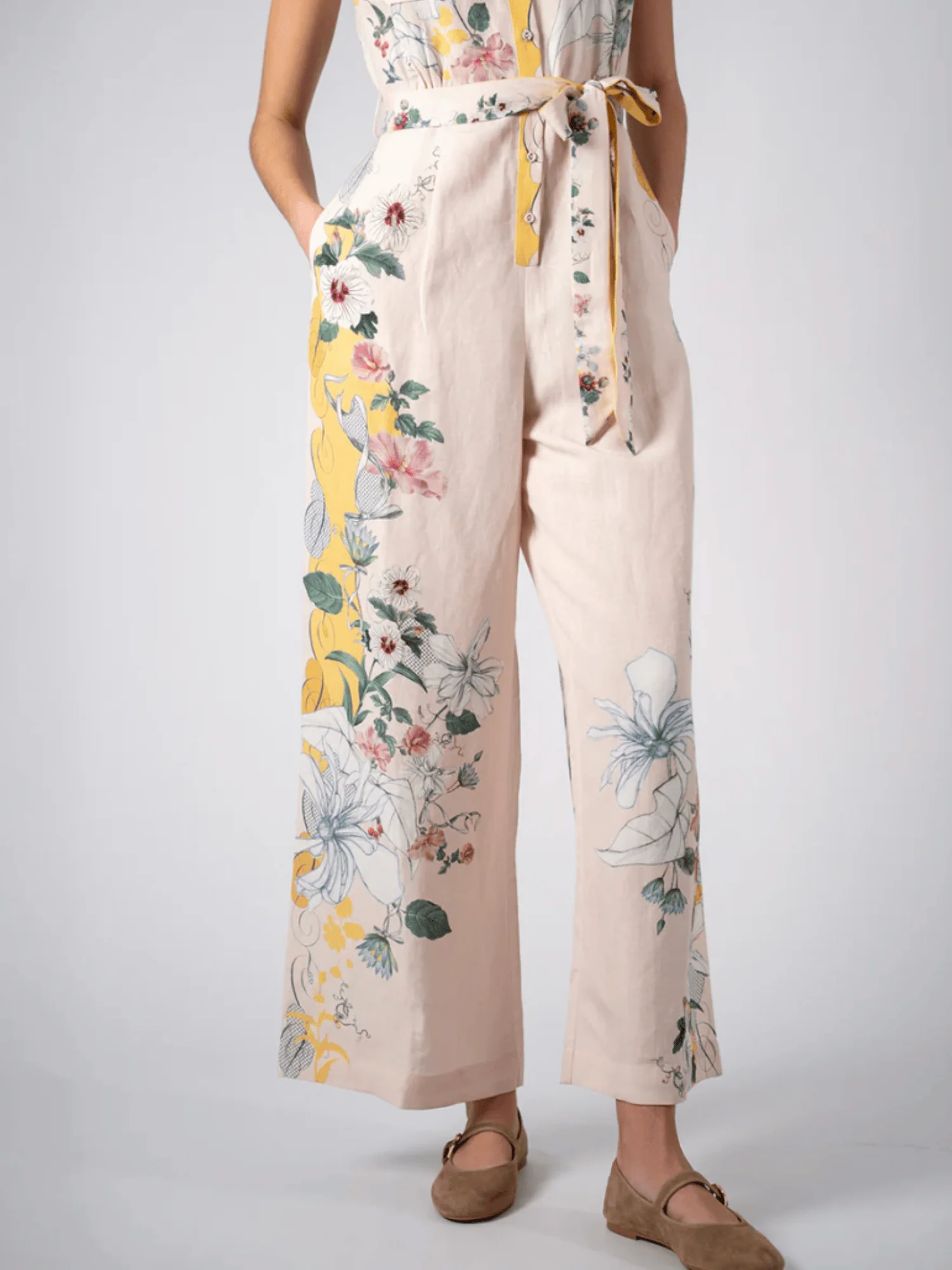 Orion Pocket Jumpsuit in Camellia Print - Image 4