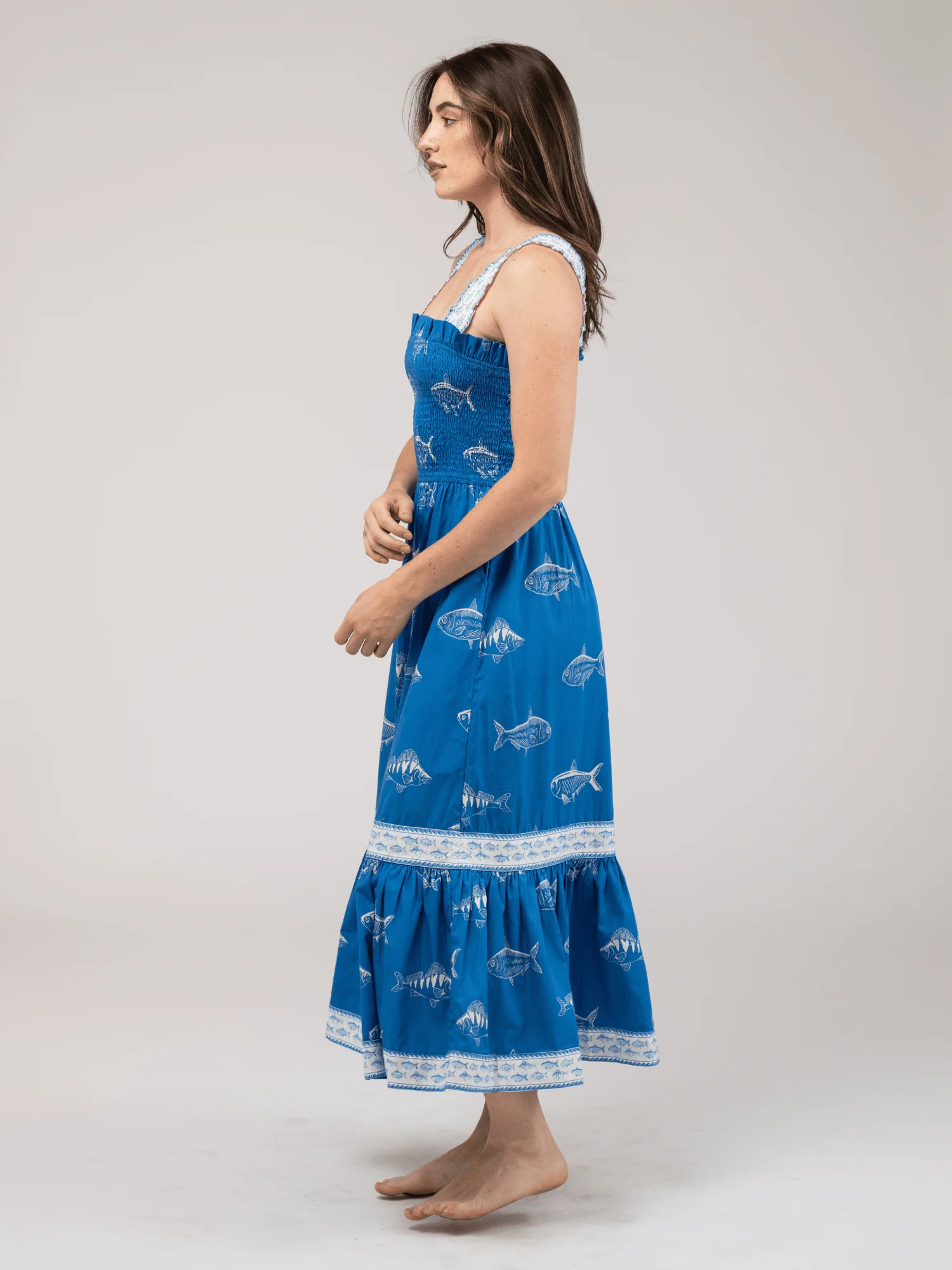 The Page Midi Dress | Blue Fish - Image 3
