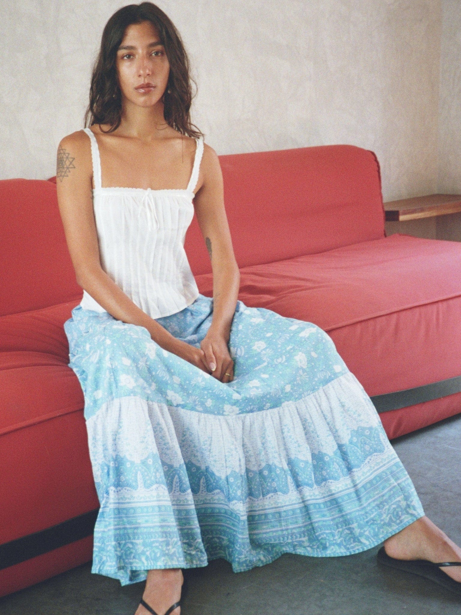 Paola Skirt in Charleston Stripe - Image 3