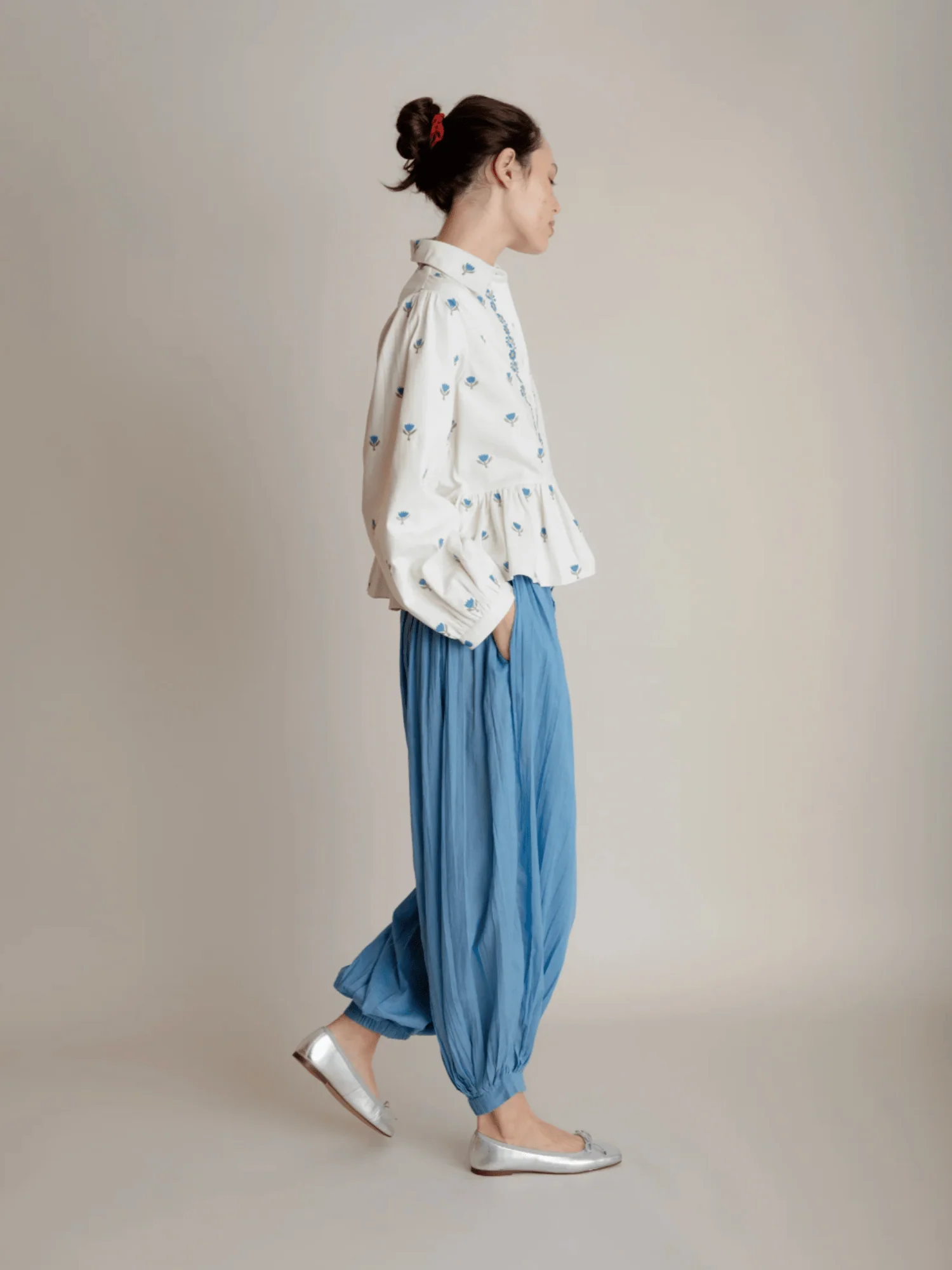 Pascale Shirt in Aegean Embroidery - Image 3