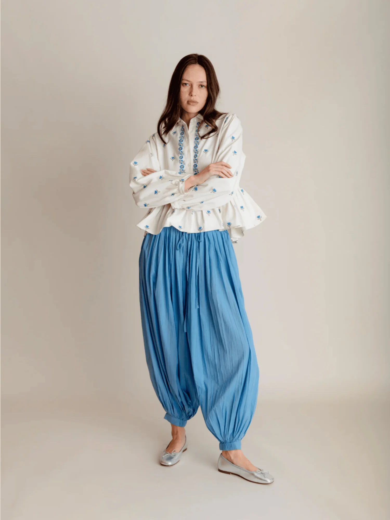 Pascale Shirt in Aegean Embroidery - Image 4