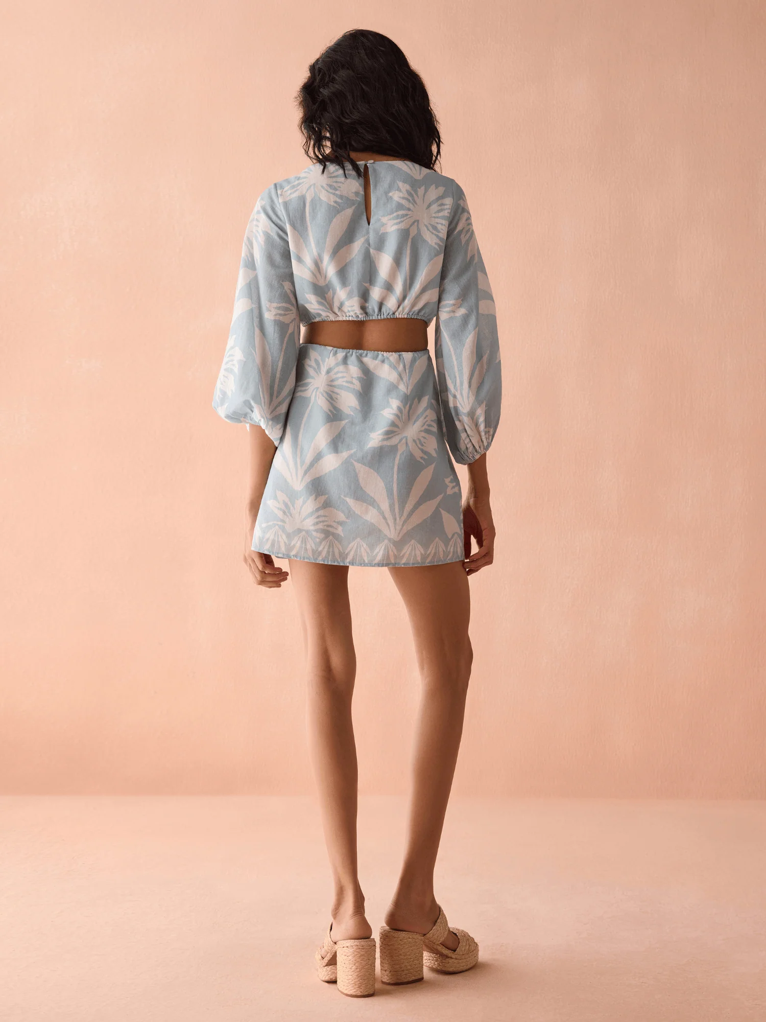 Peyton Mini Dress in Dana Skylight - Image 2