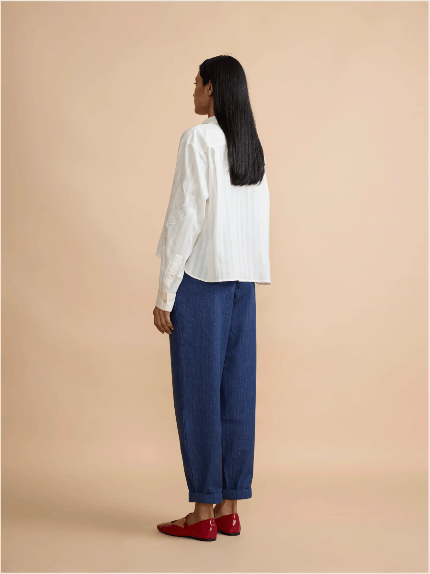 Phoebe Shirt in Ottoman Applique - Image 3