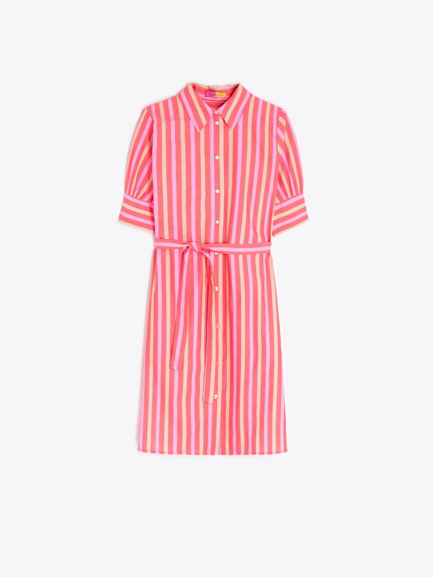 Pink Striped Shirt Dress - Image 3