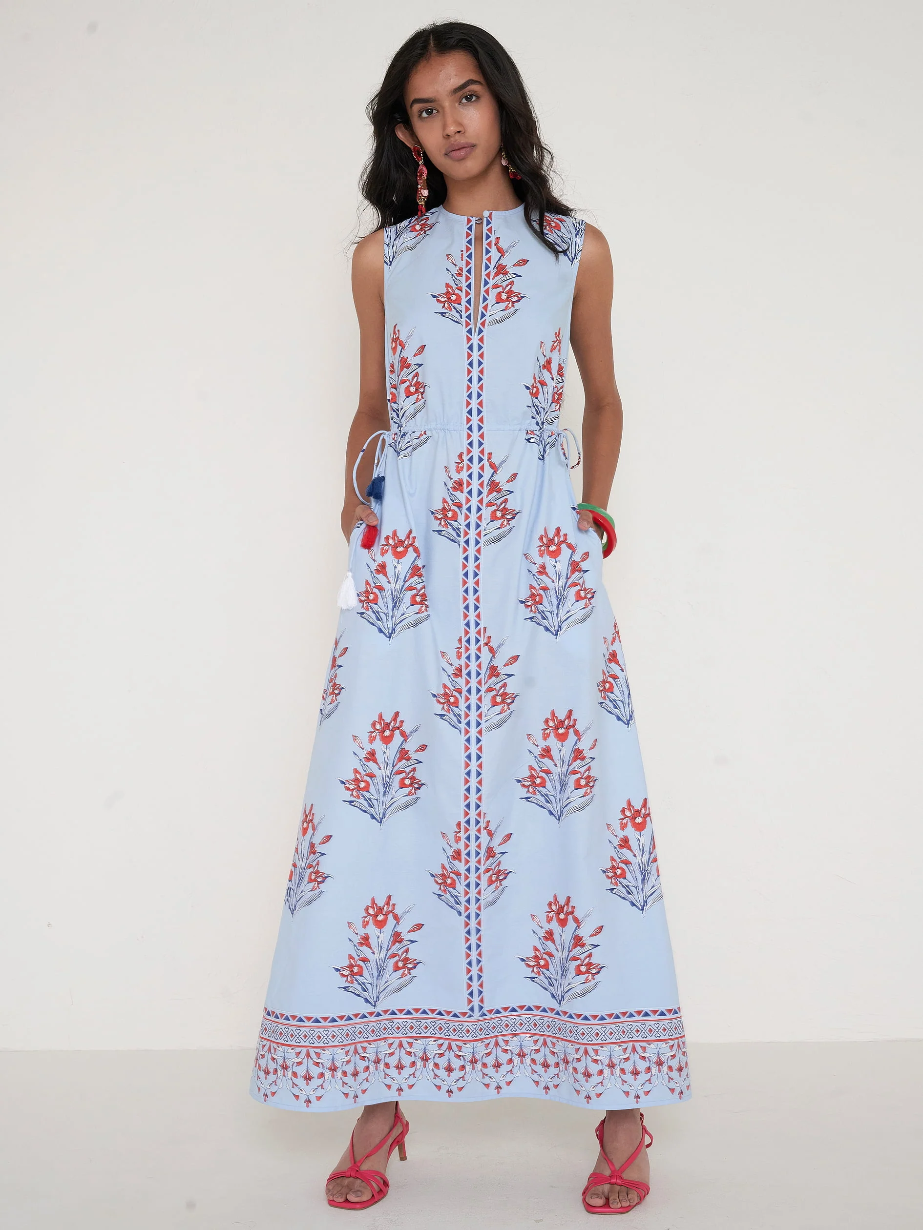 Rhonda Dress in Bridgitte Sky