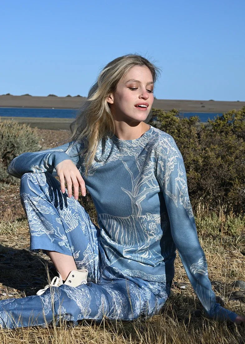 Safari Light Blue Cashmere Sweater - Image 5