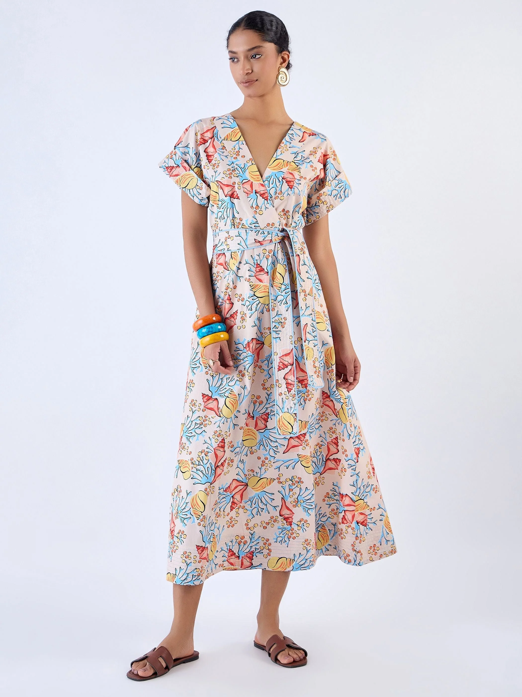 Sailor Dress in Coral Garden Blue