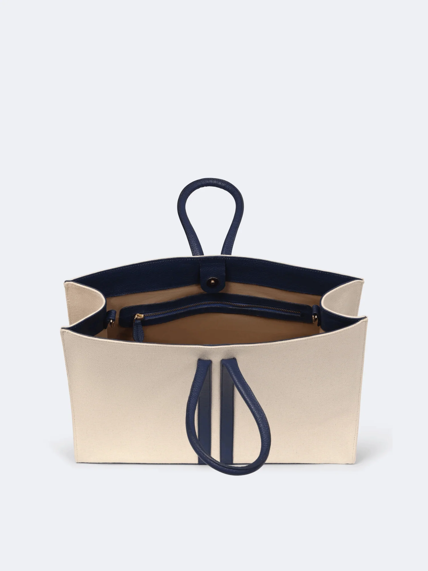 Sally Canvas Tote in Blue - Image 3
