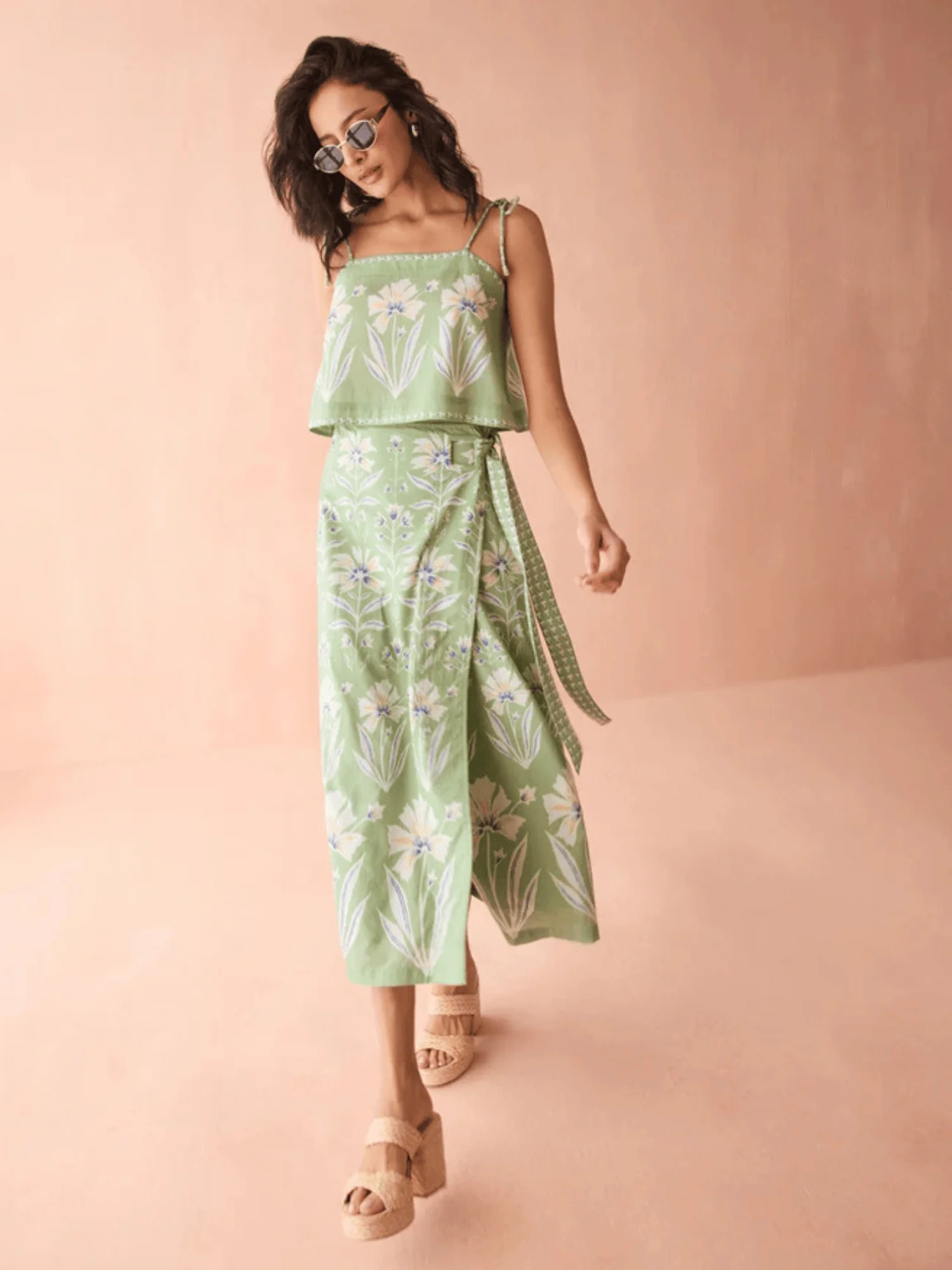 Sammi Skirt in Macie Matcha - Image 5