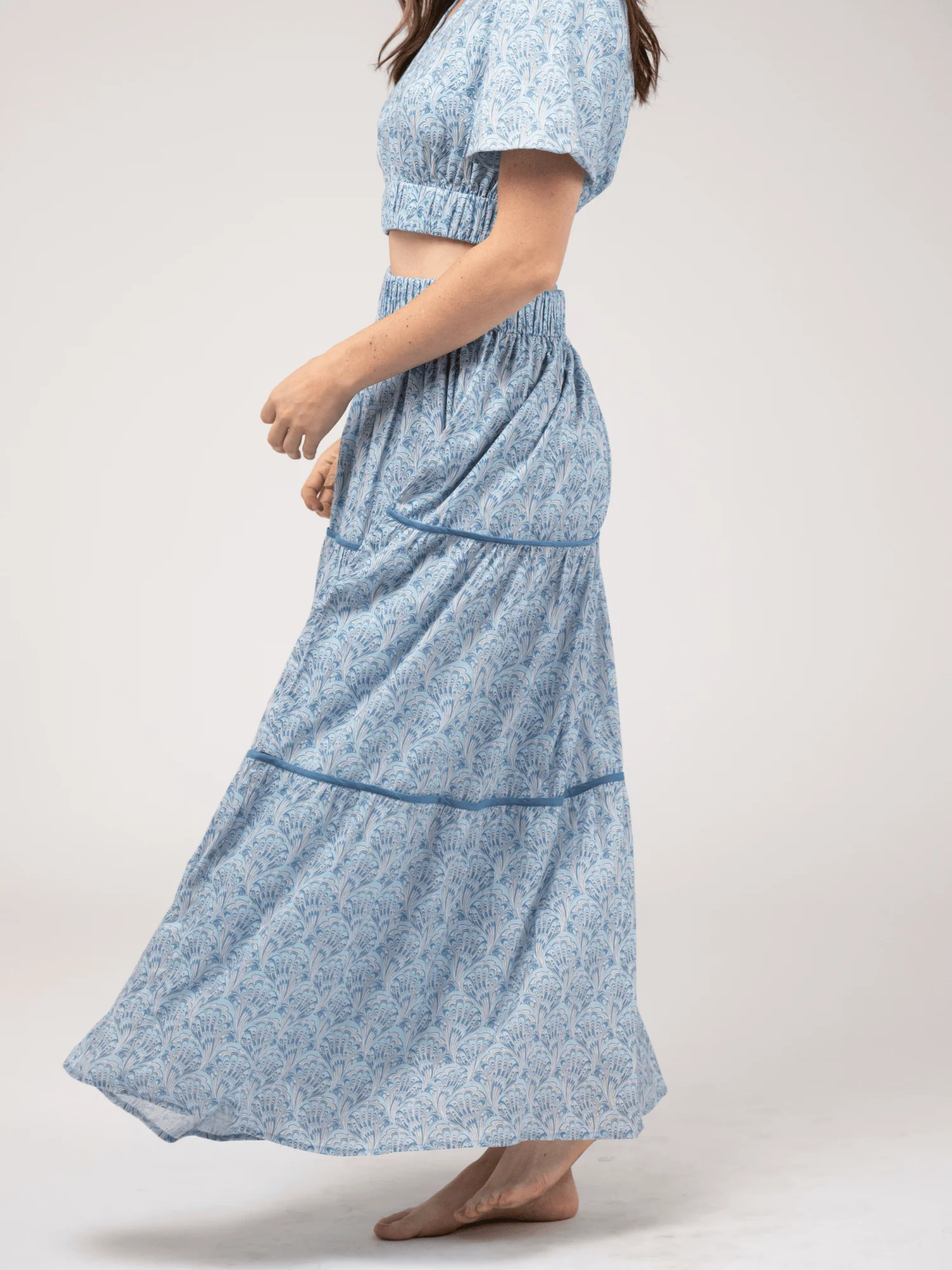 SAMPLE | The Abby Skirt | Blue Swirl - Image 3