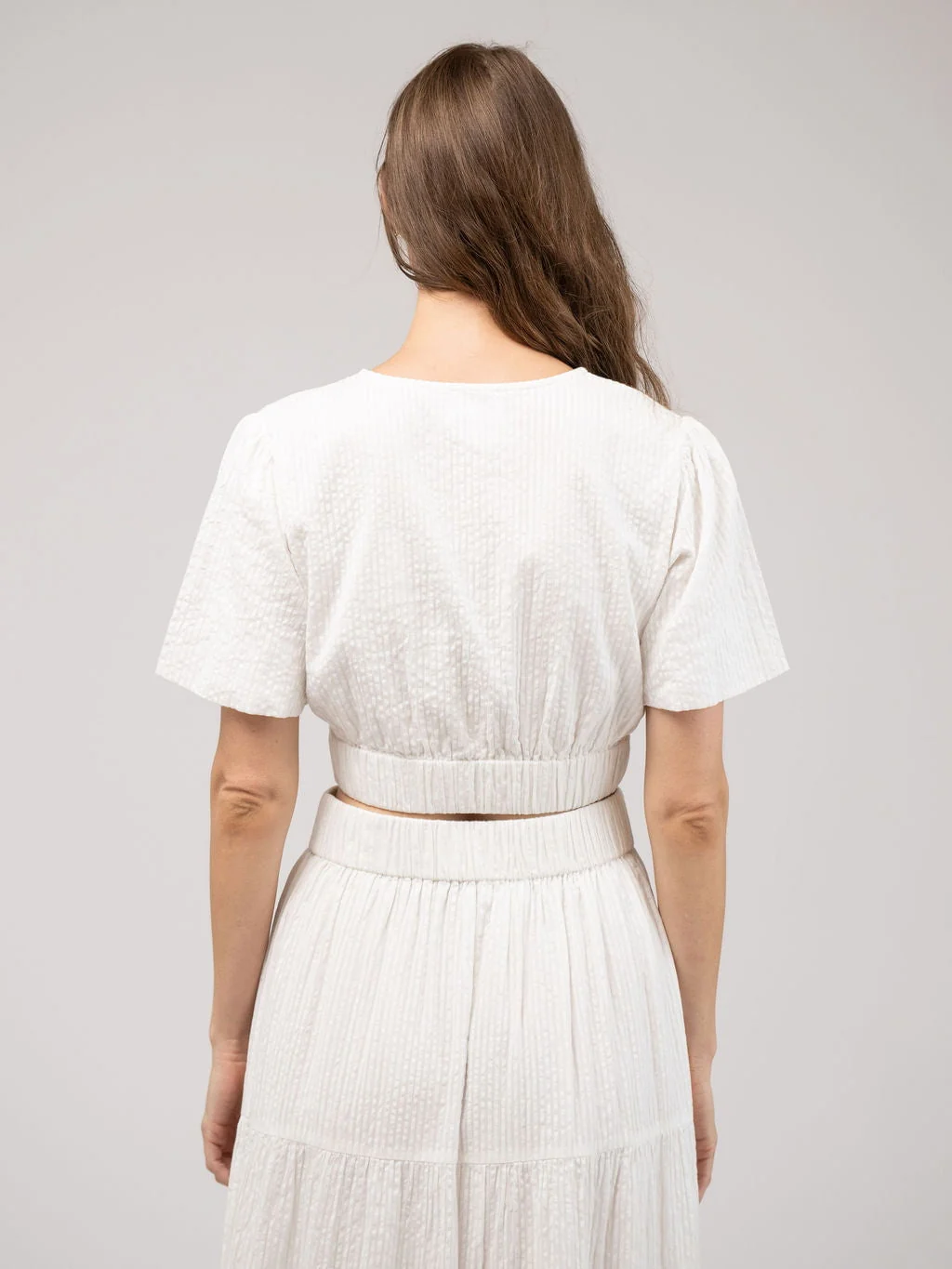 The Abby Top | White Seersucker - Image 3