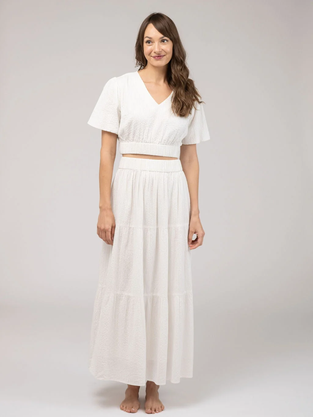 The Abby Top | White Seersucker - Image 4