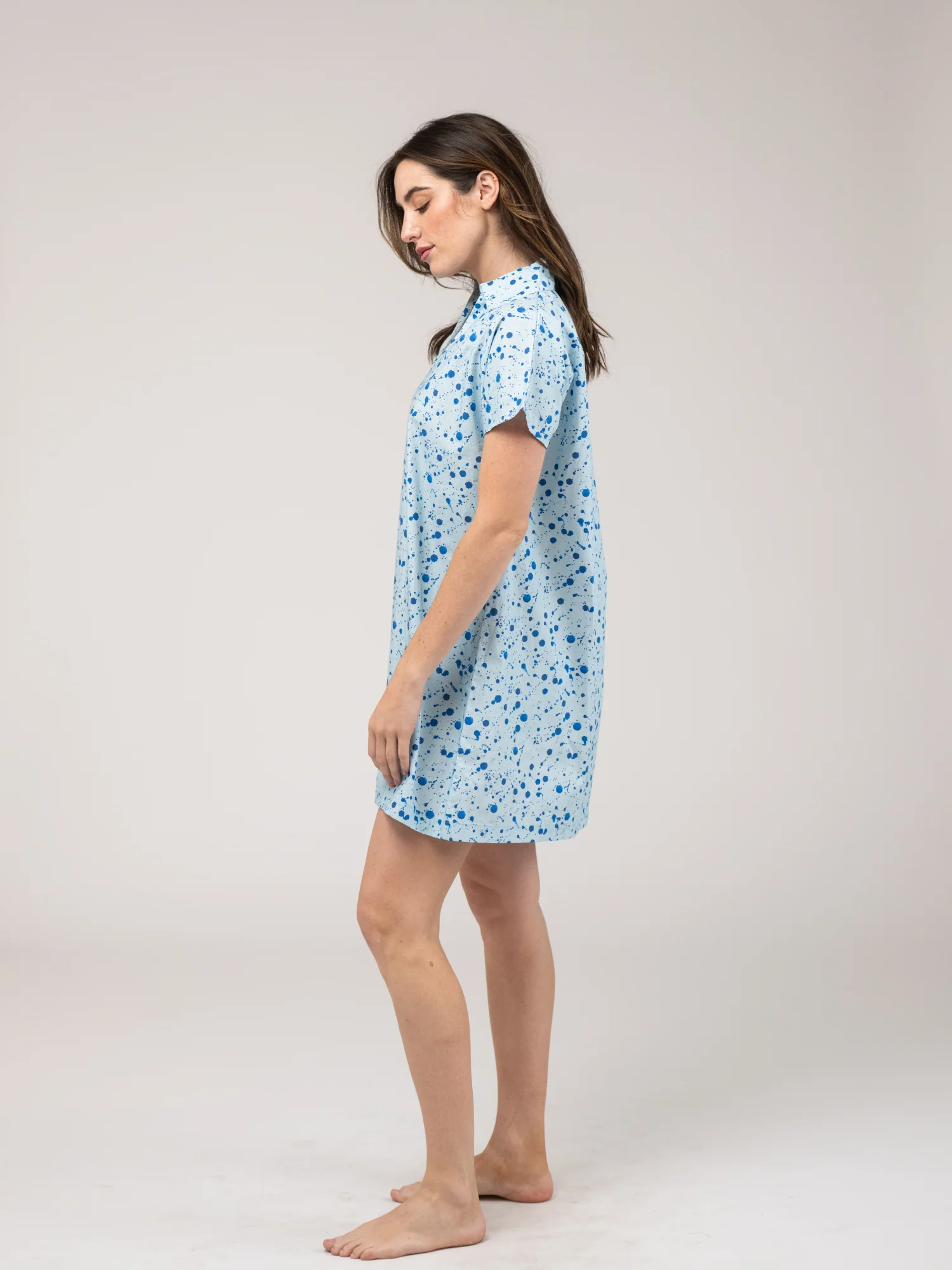 SAMPLE | The Beach Tunic | Blue Splatter | Small - Image 2