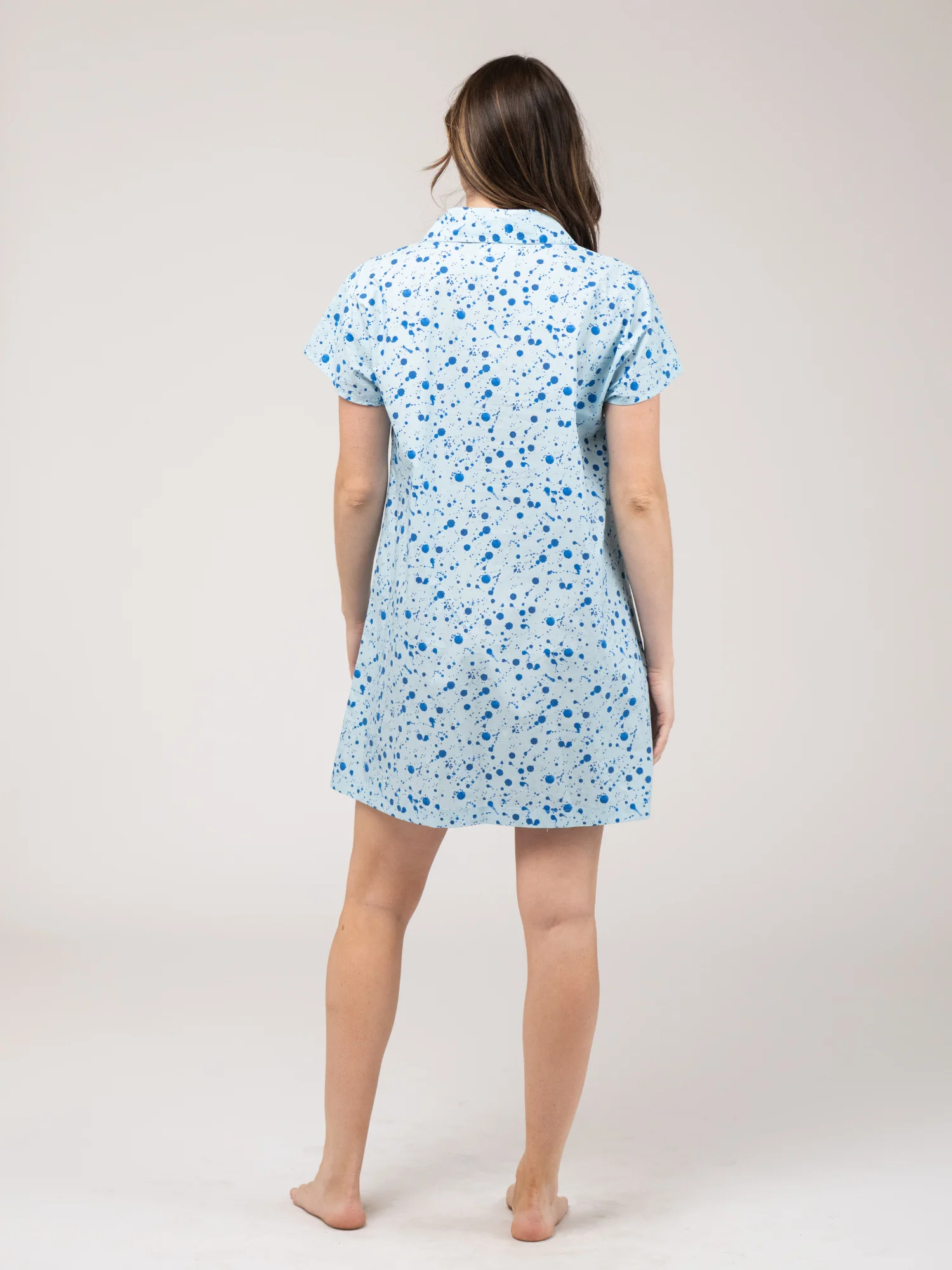 SAMPLE | The Beach Tunic | Blue Splatter | Small - Image 3