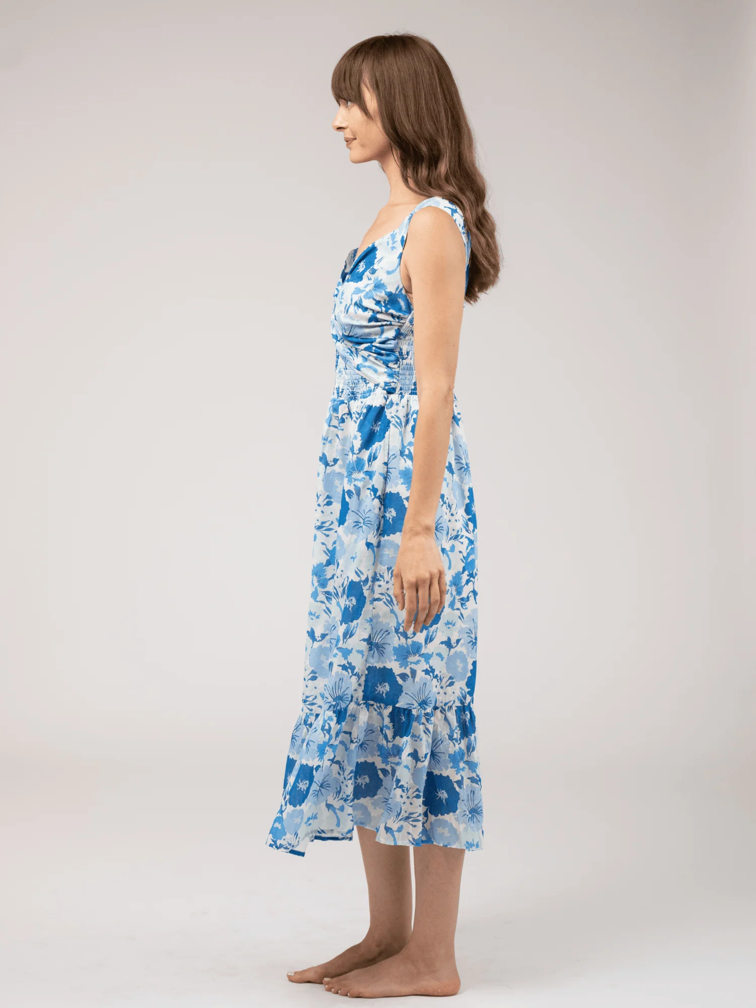 SAMPLE | The Blake Dress | Blue Watercolor | Small - Image 2