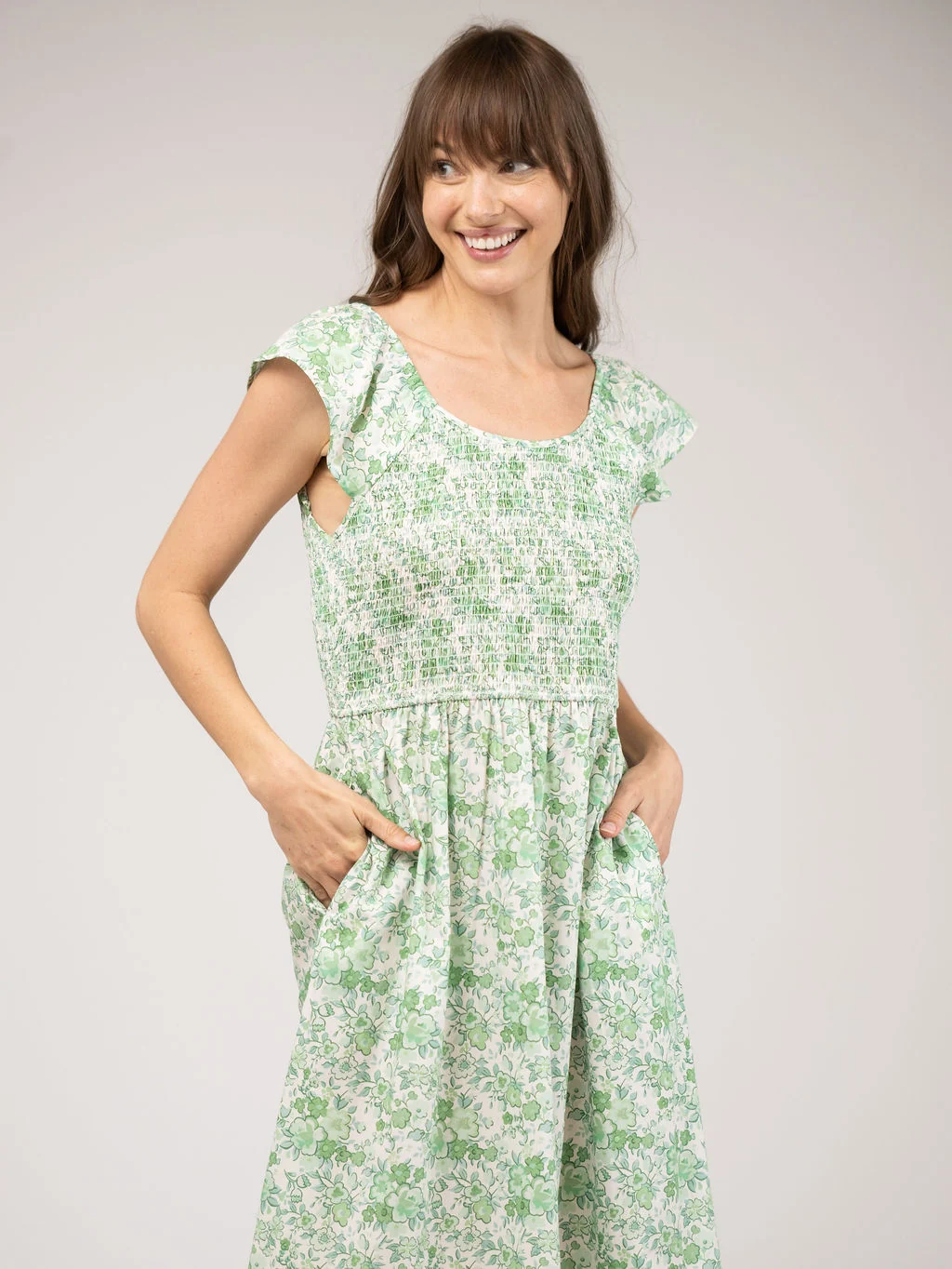 SAMPLE | The Goldie Dress | Green Garden