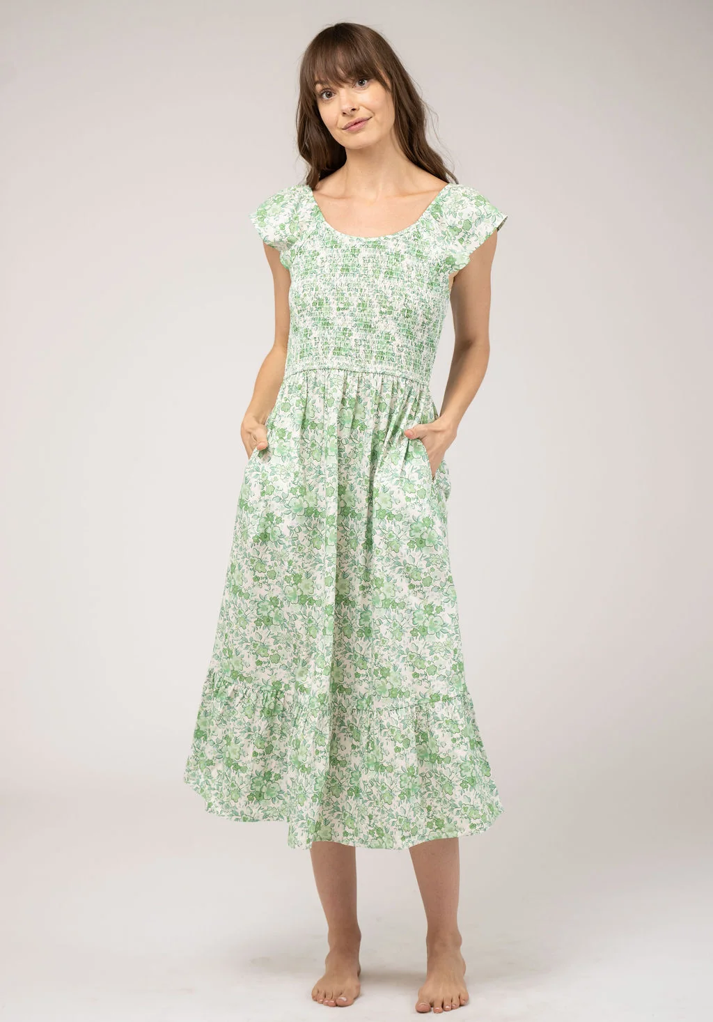 SAMPLE | The Goldie Dress | Green Garden - Image 2