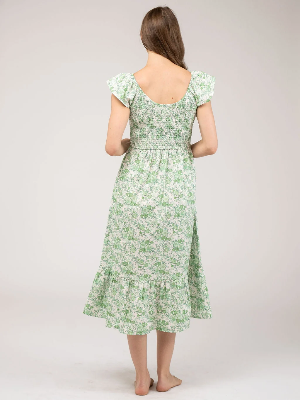 SAMPLE | The Goldie Dress | Green Garden - Image 4