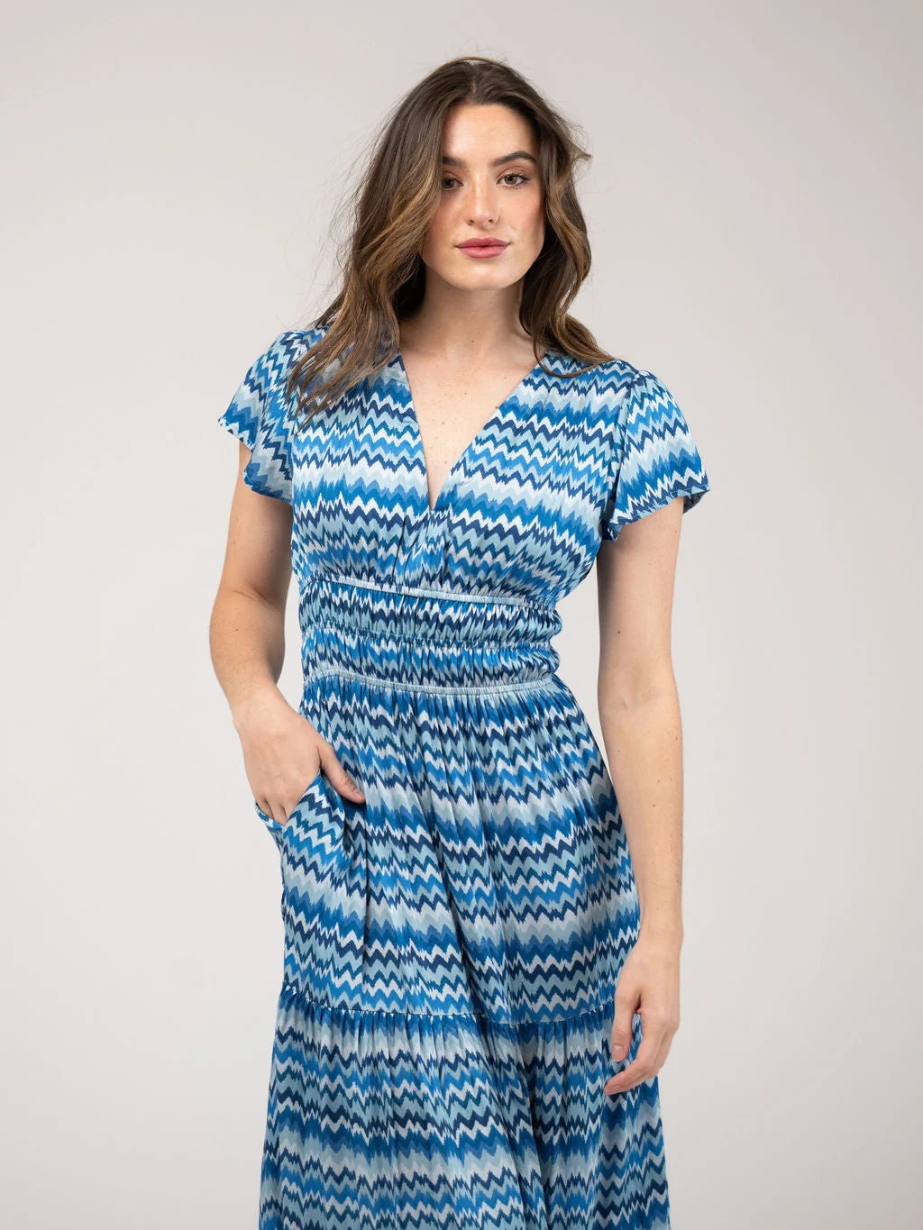 SAMPLE | The Isla Dress | Blue Wave | Small - Image 2