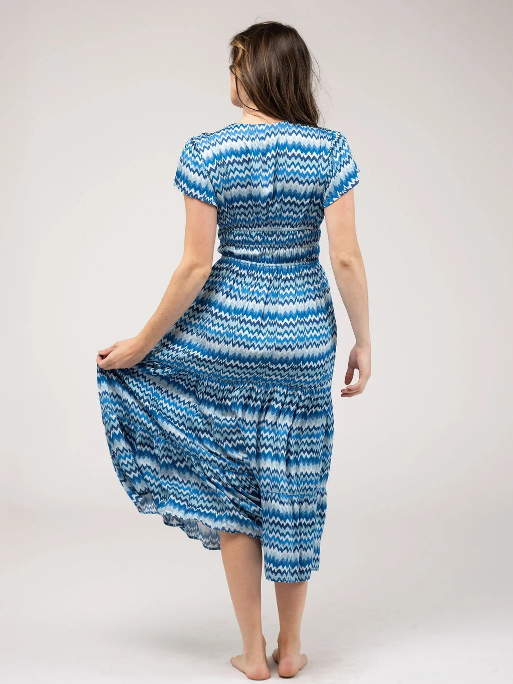 SAMPLE | The Isla Dress | Blue Wave | Small - Image 4