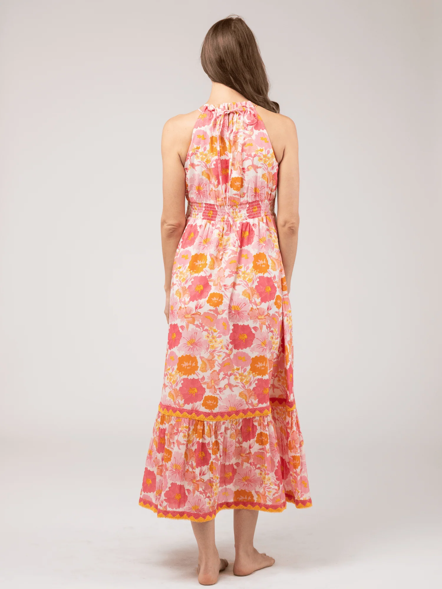 SAMPLE | The Jenna Dress | Pink Watercolor | Small - Image 2