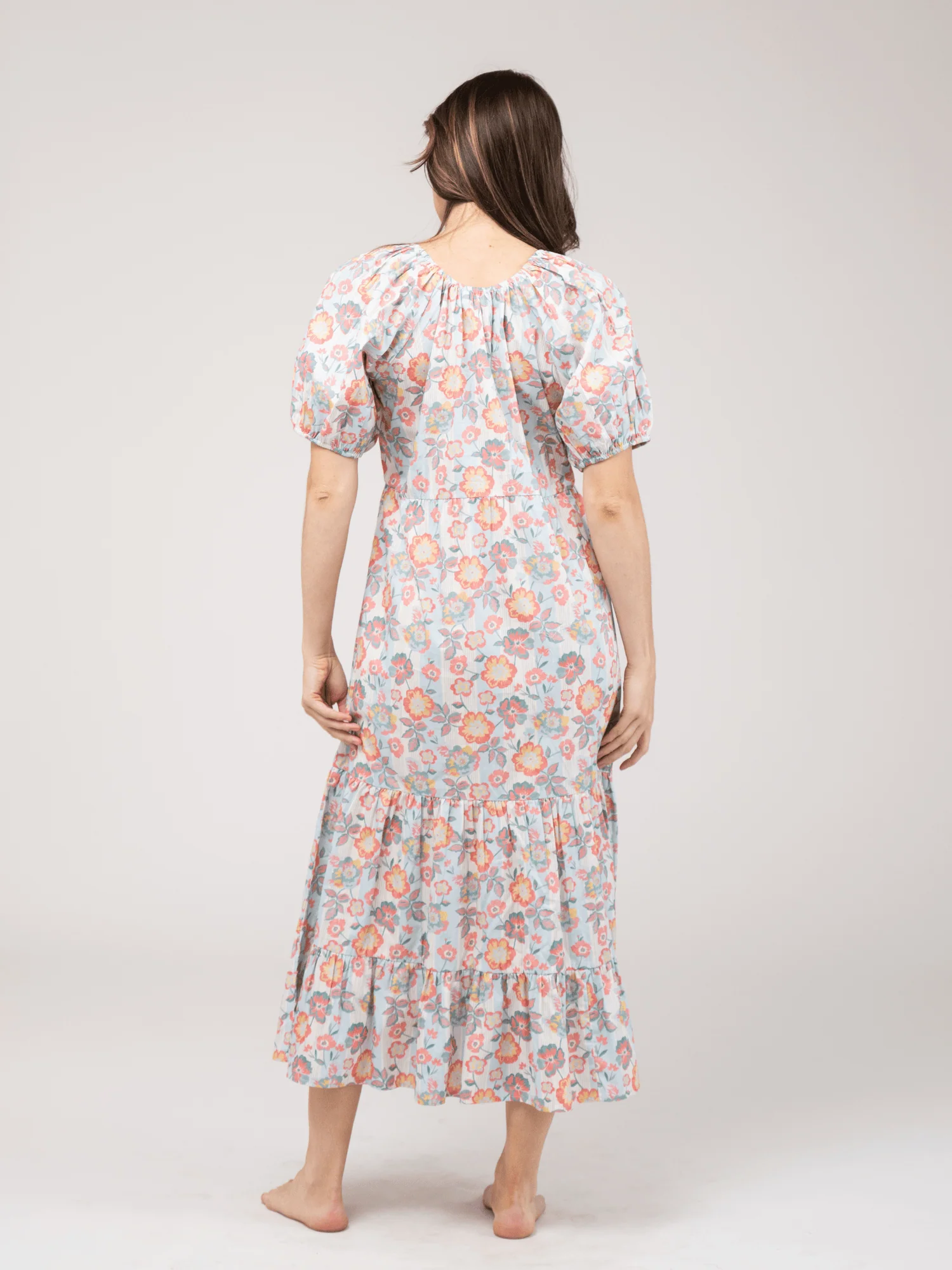 SAMPLE | The Poppy Dress | Pink Picnic Stripes | Small - Image 3