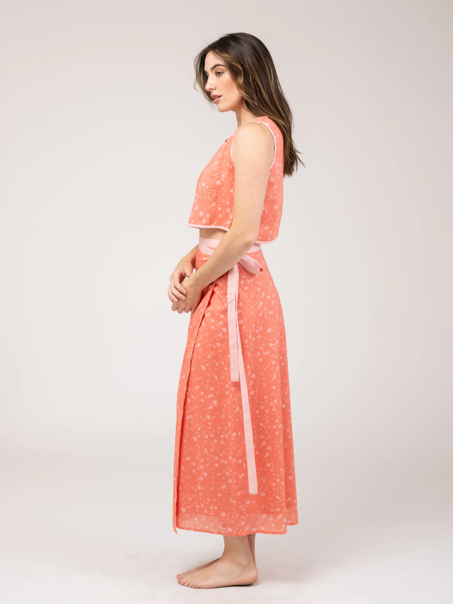 SAMPLE | The Sarong Skirt | Pink Splatter | Small - Image 2