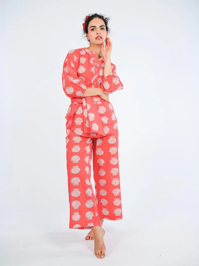 Sassafras Blouse in Red Shells - Image 3
