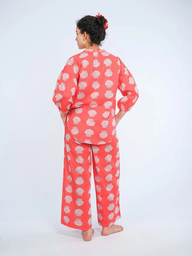 Sassafras Blouse in Red Shells - Image 4